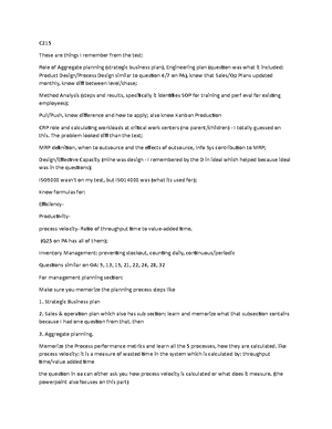 WGU C215 Total Quality Management (TQM) Study Guide - Final Exam - Studocu