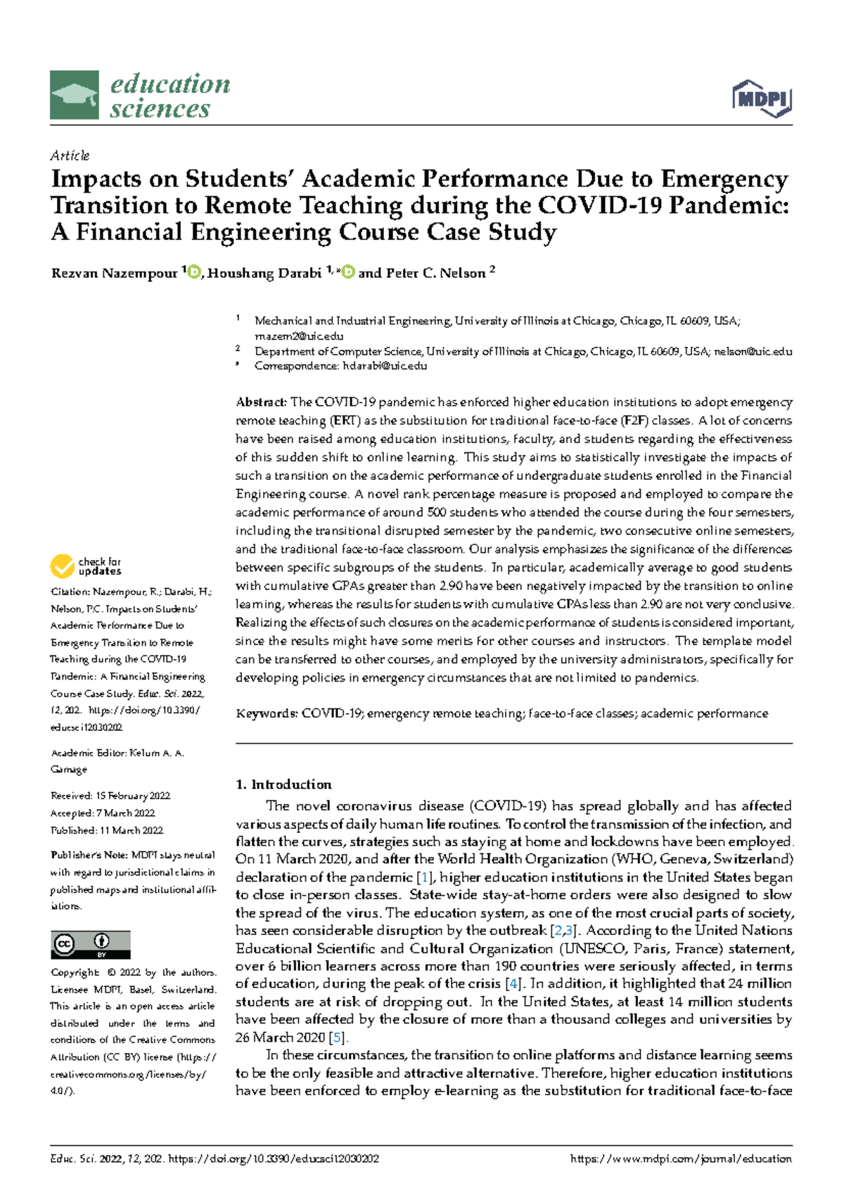 Education 12 00202 v2 - Journal about environmental factors affecting ...