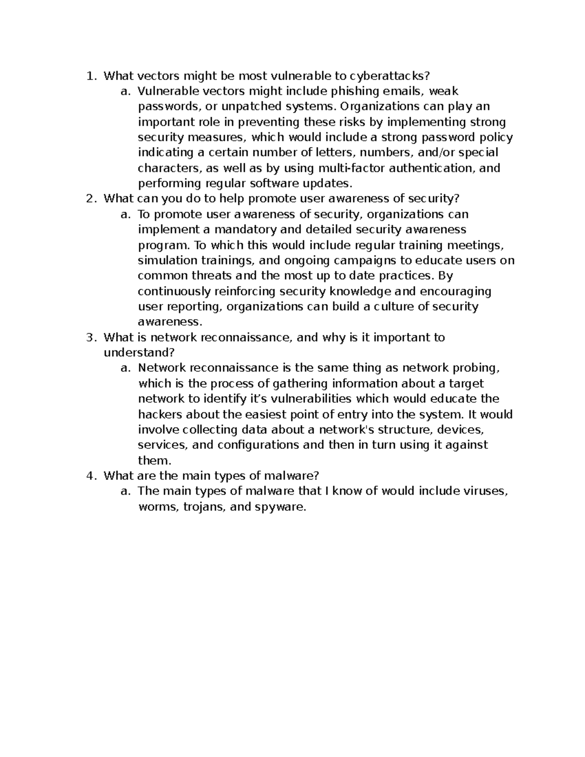 Journal 4-2: Understanding Vulnerabilities in Cyber Security - Studocu