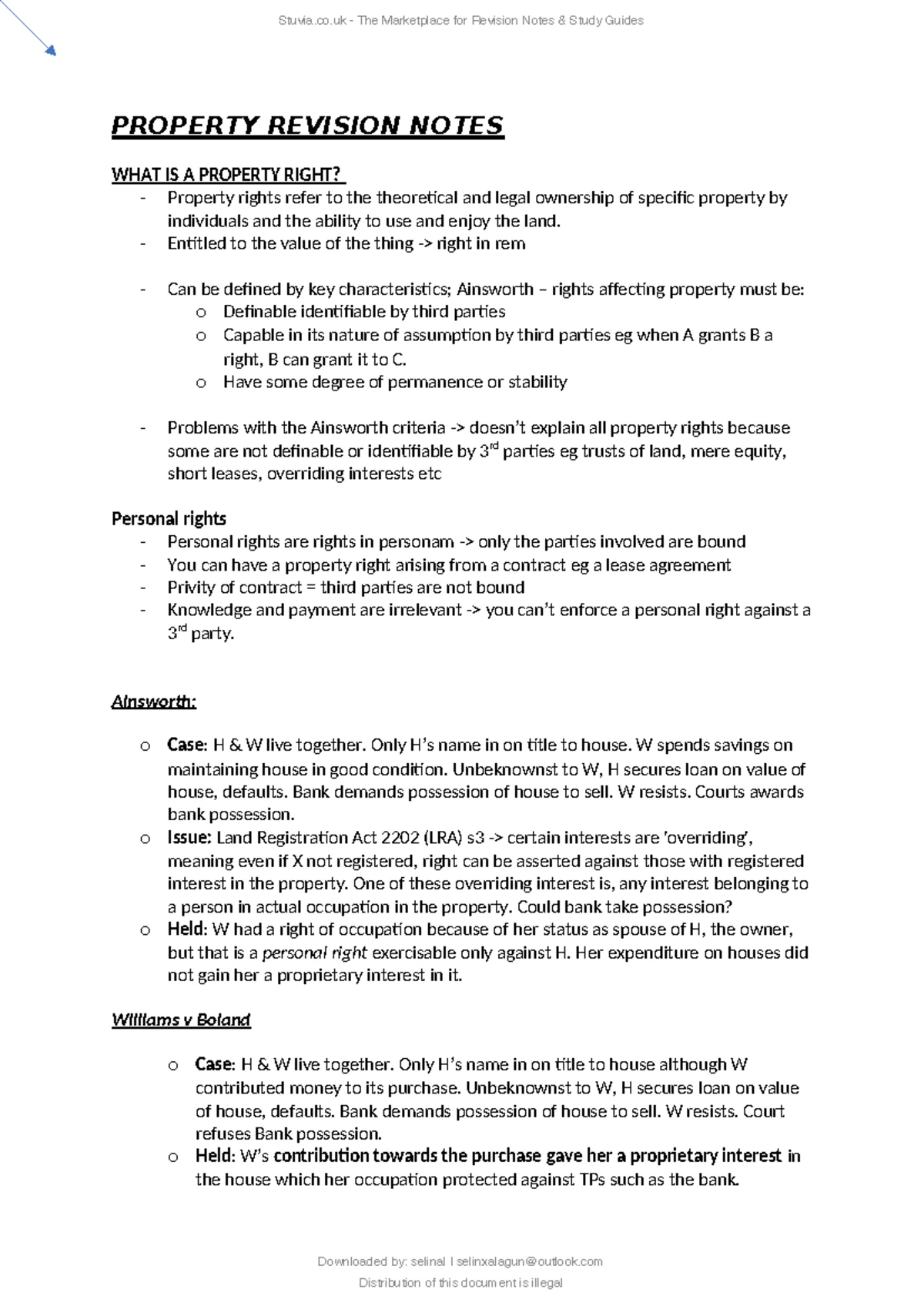 Trusts Law Revision Notes (2:1) - TRUSTS REVISION NOTES Introduction to ...
