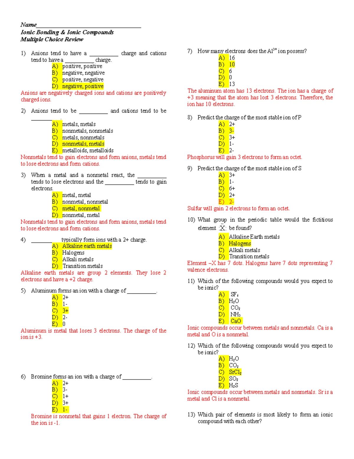 AQA GCSE Chemistry (8462) formula and data sheet to learn - Studocu