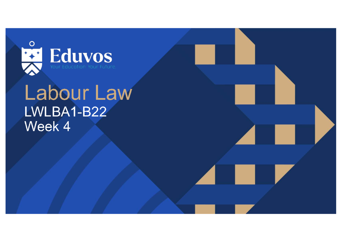 Labour Law (LLAW101) Week 4 Lecture Notes: Discrimination & EEA - Studocu
