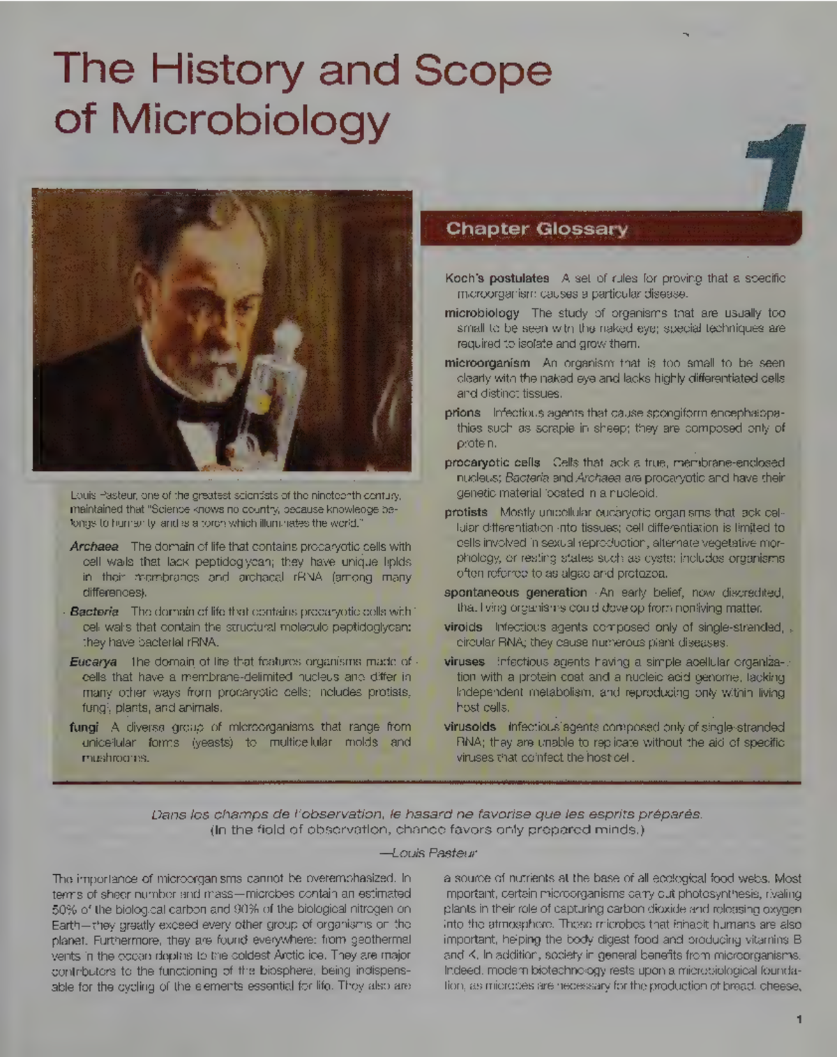 Microbiology 101: History, Scope, and Key Concepts (Chapter 1) - Studocu