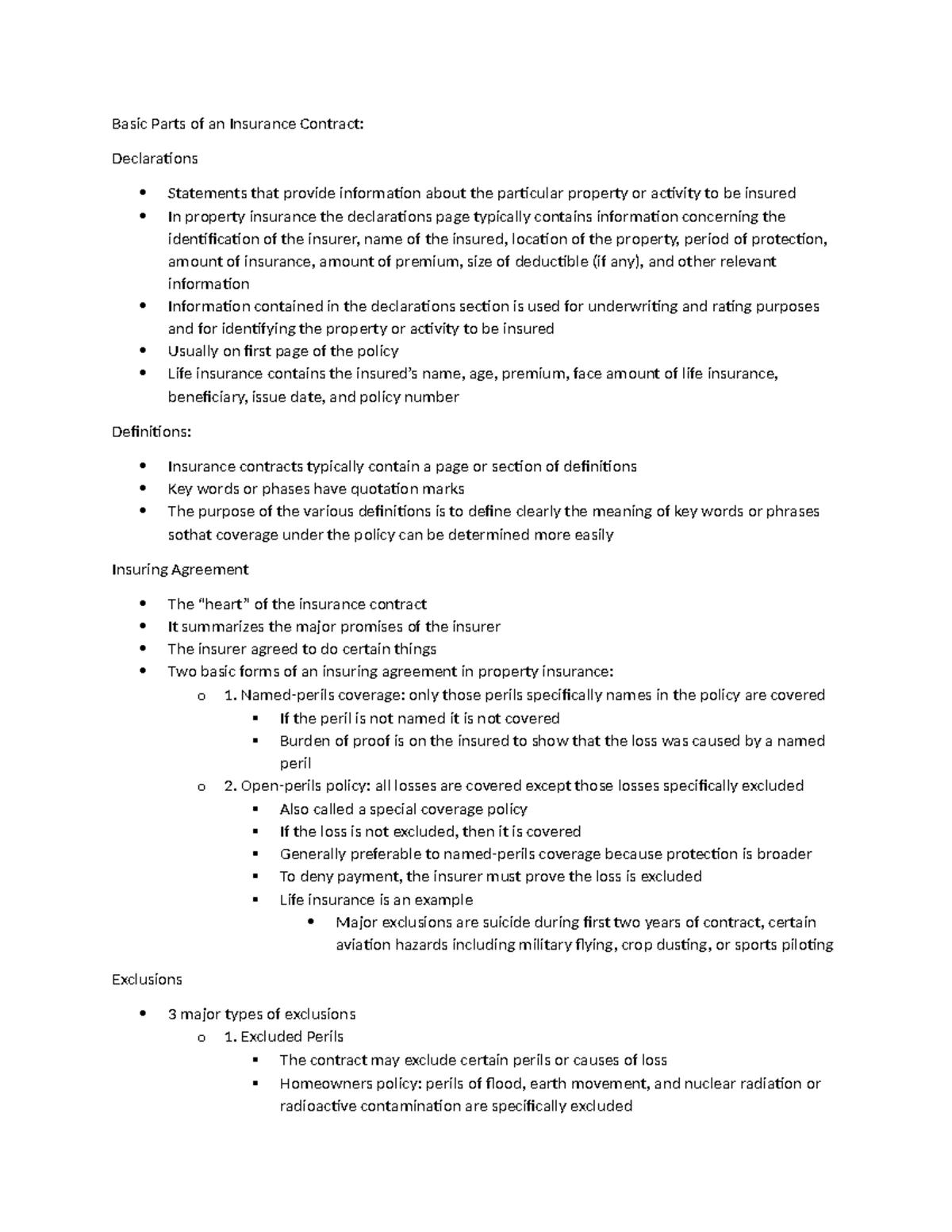 Chapter 3 Notes: Key Principles of Risk Management & Insurance - Studocu