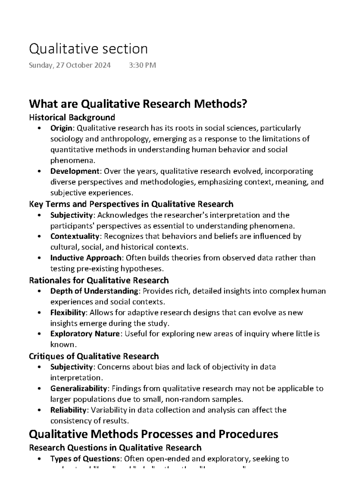 Qualitative section - What are Qualitative Research Methods? Historical ...