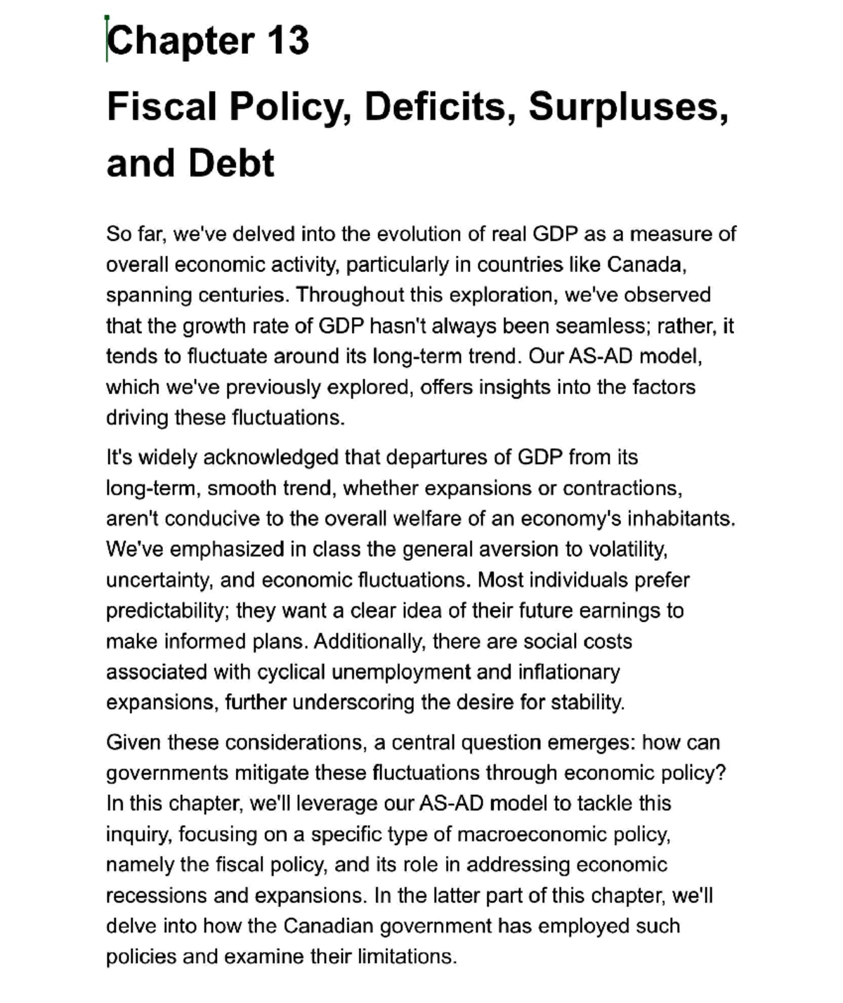 13 Fiscal Policy: Understanding Deficits, Surpluses, and Economic ...