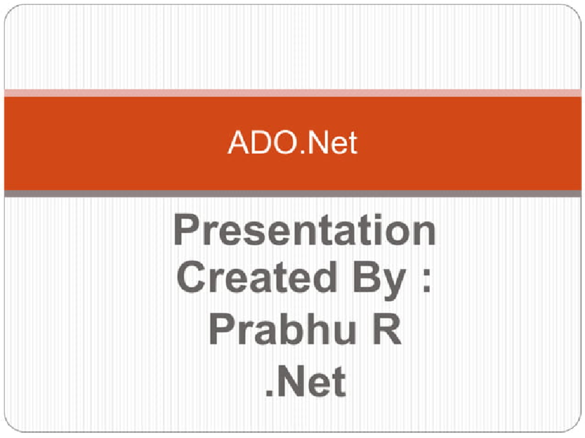 ADO.NET Tutorial: Introduction to Active Database Objects (C#) - Studocu
