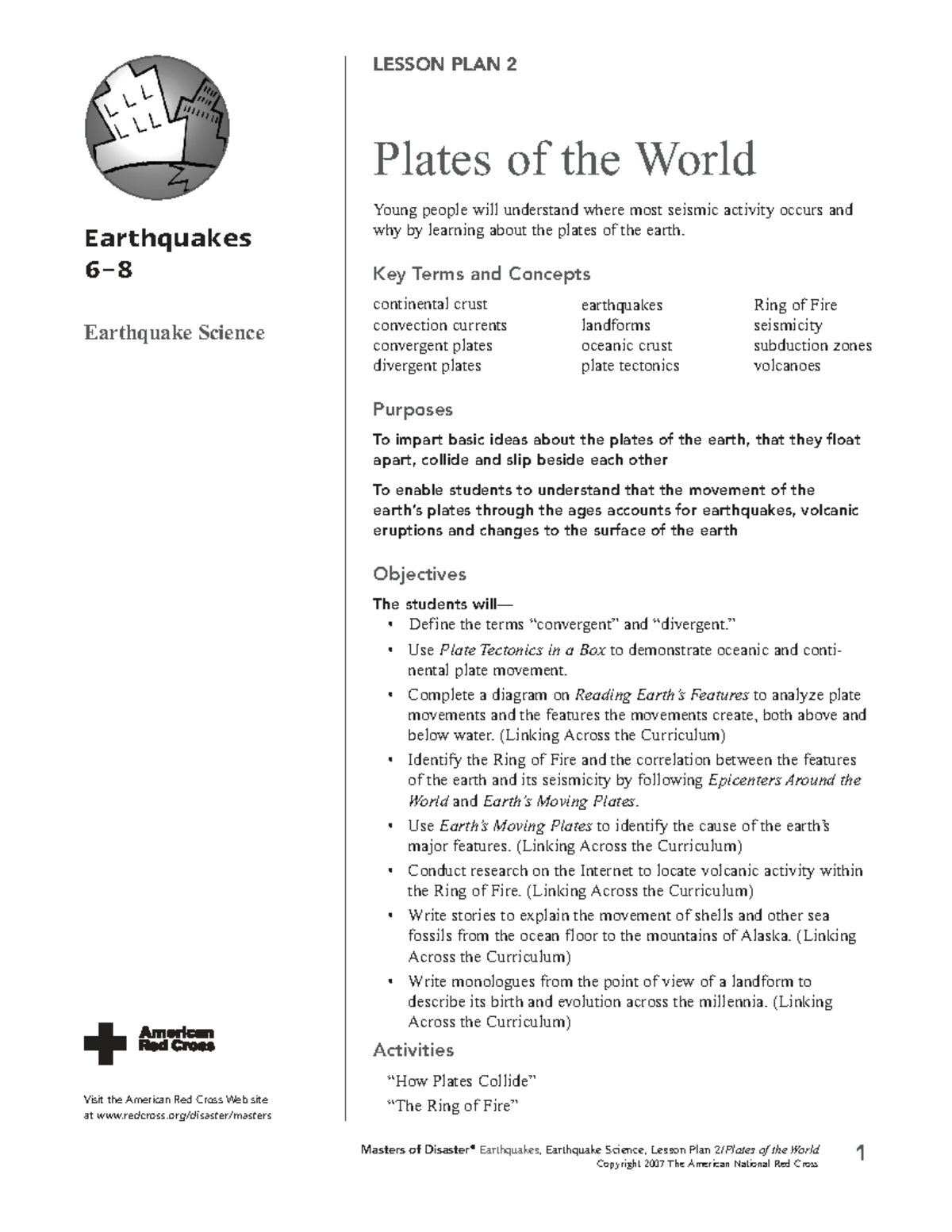 Lesson Plan 2: Understanding Earthquakes and Plate Tectonics - Studocu