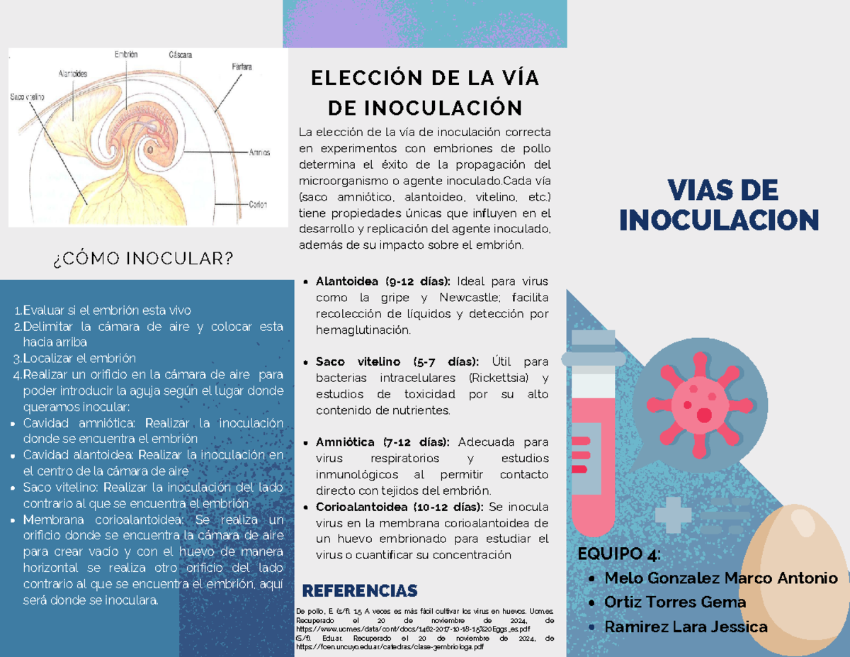 Vias de Inoculacion - Triptico - VIAS DE INOCULACION REFERENCIAS ¿CÓMO ...