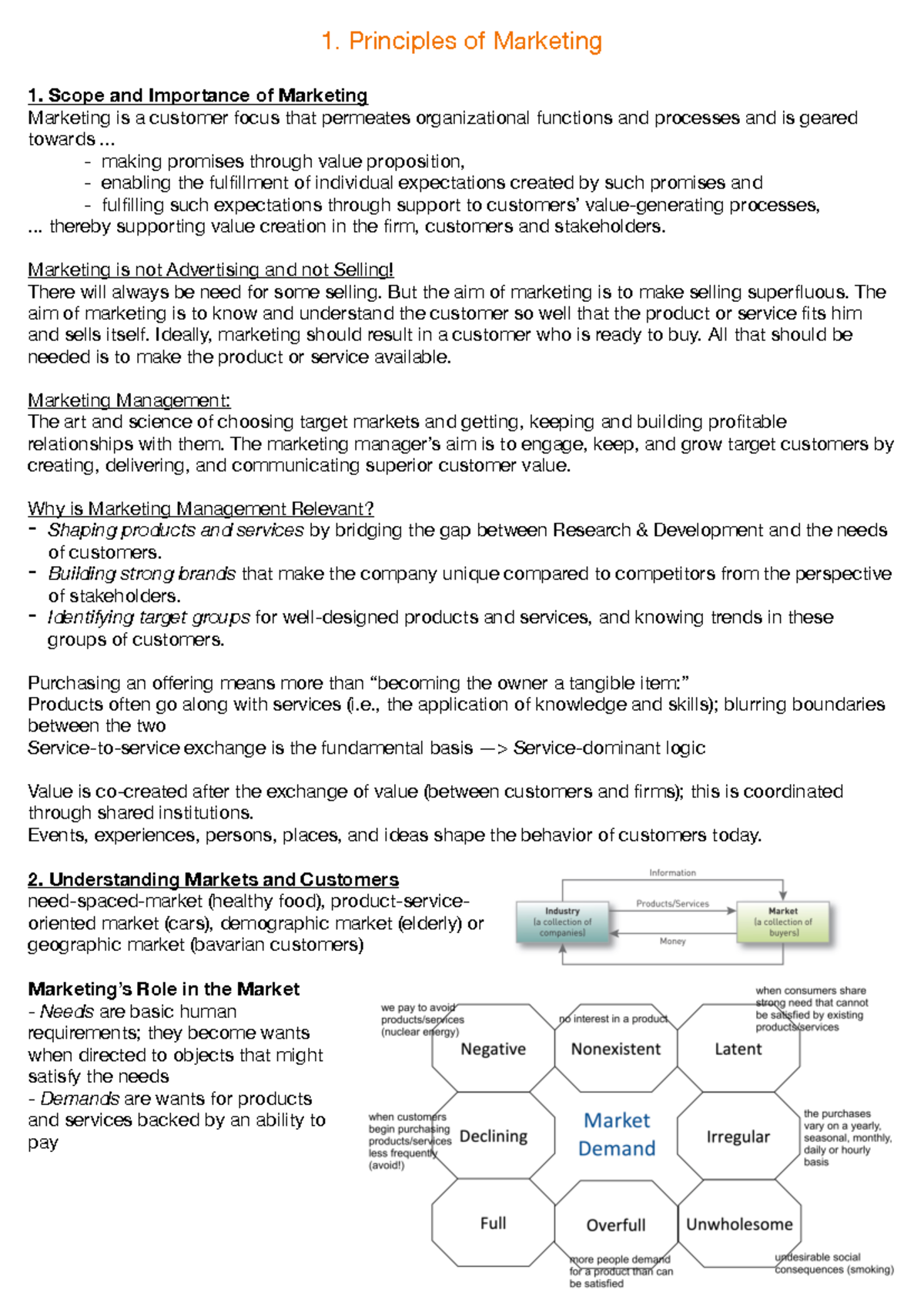 Marketing 1 Summary - Key Principles & Insights (SoSe2022) - Studocu