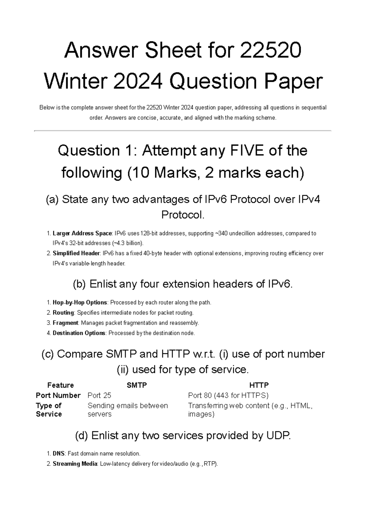 Model Answers for 22520 Winter 2024 Question Paper - Studocu