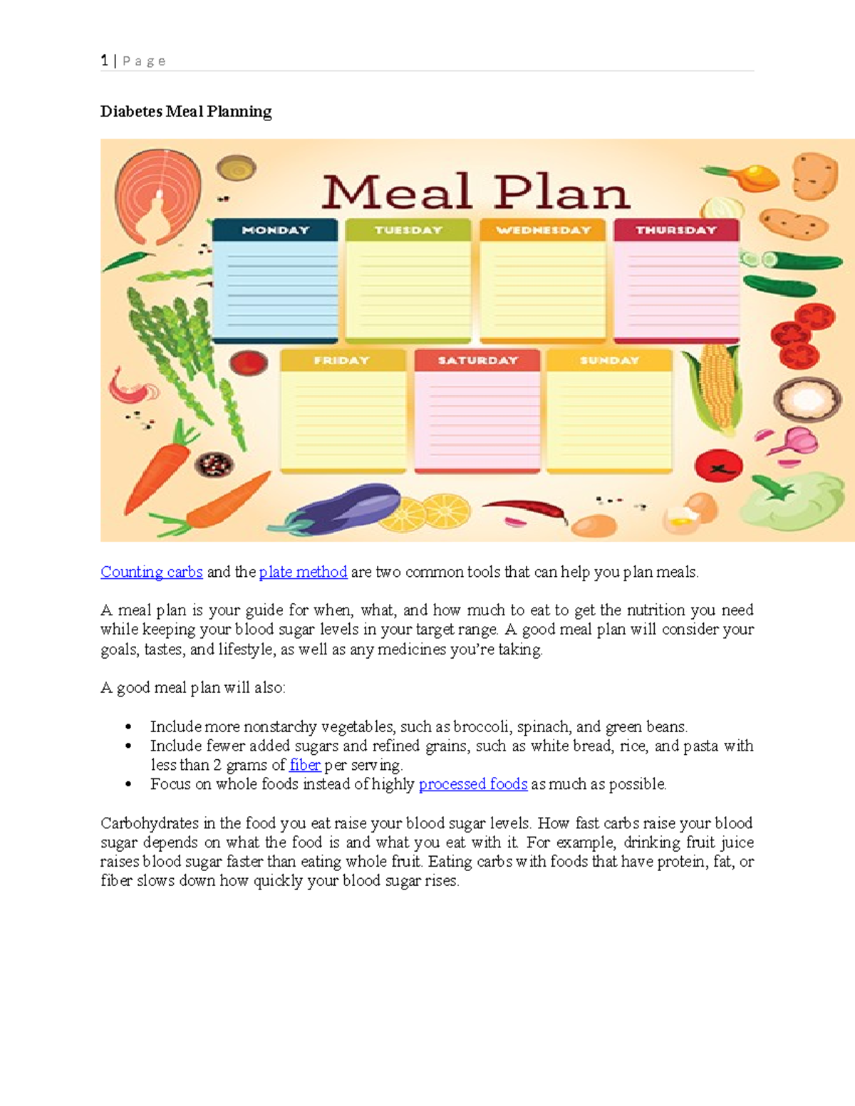 Diabetes Meal Planning: Strategies for Healthy Eating & Carbs ...