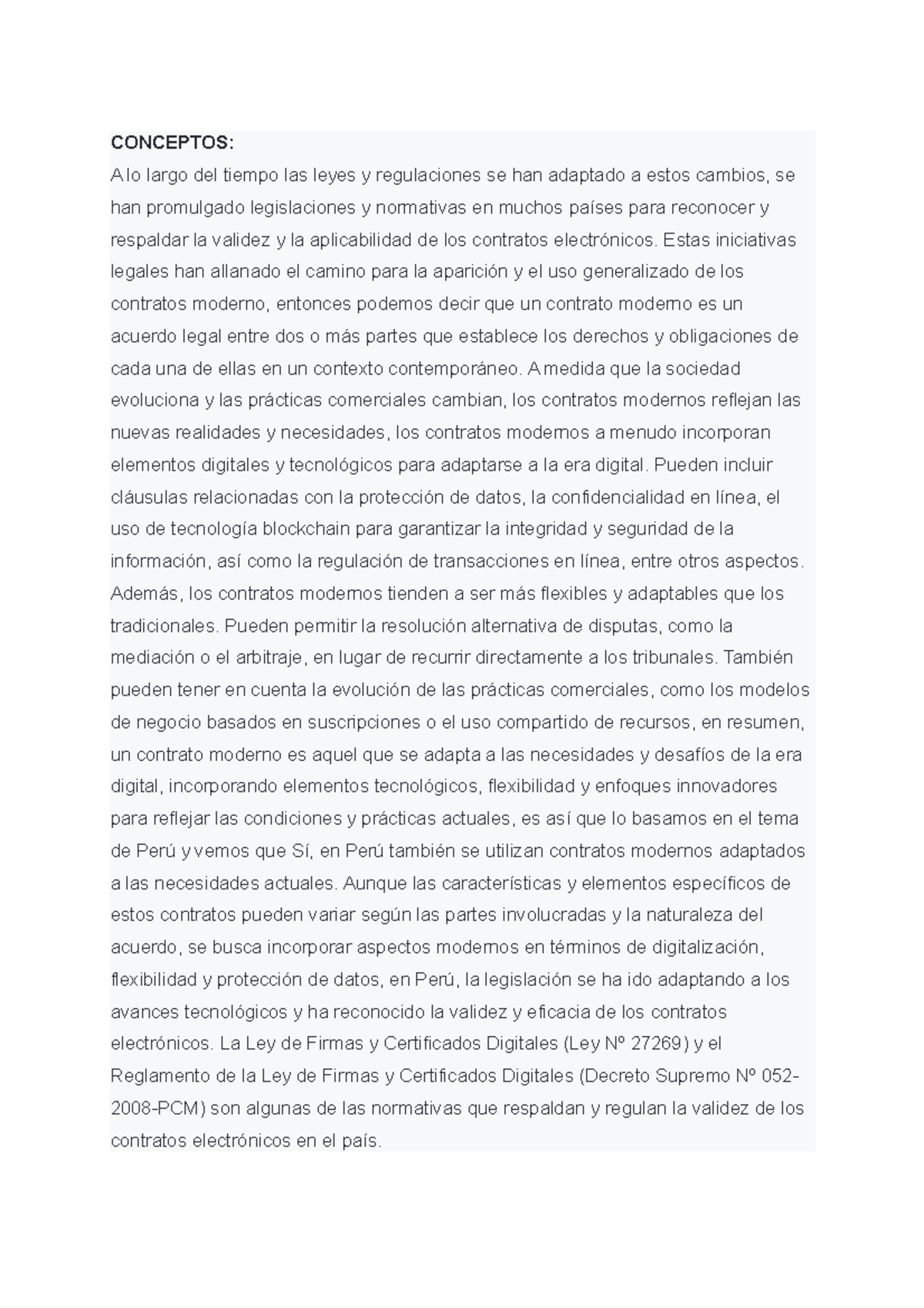 Conceptos , ta - ...... - CONCEPTOS: A lo largo del tiempo las leyes y ...
