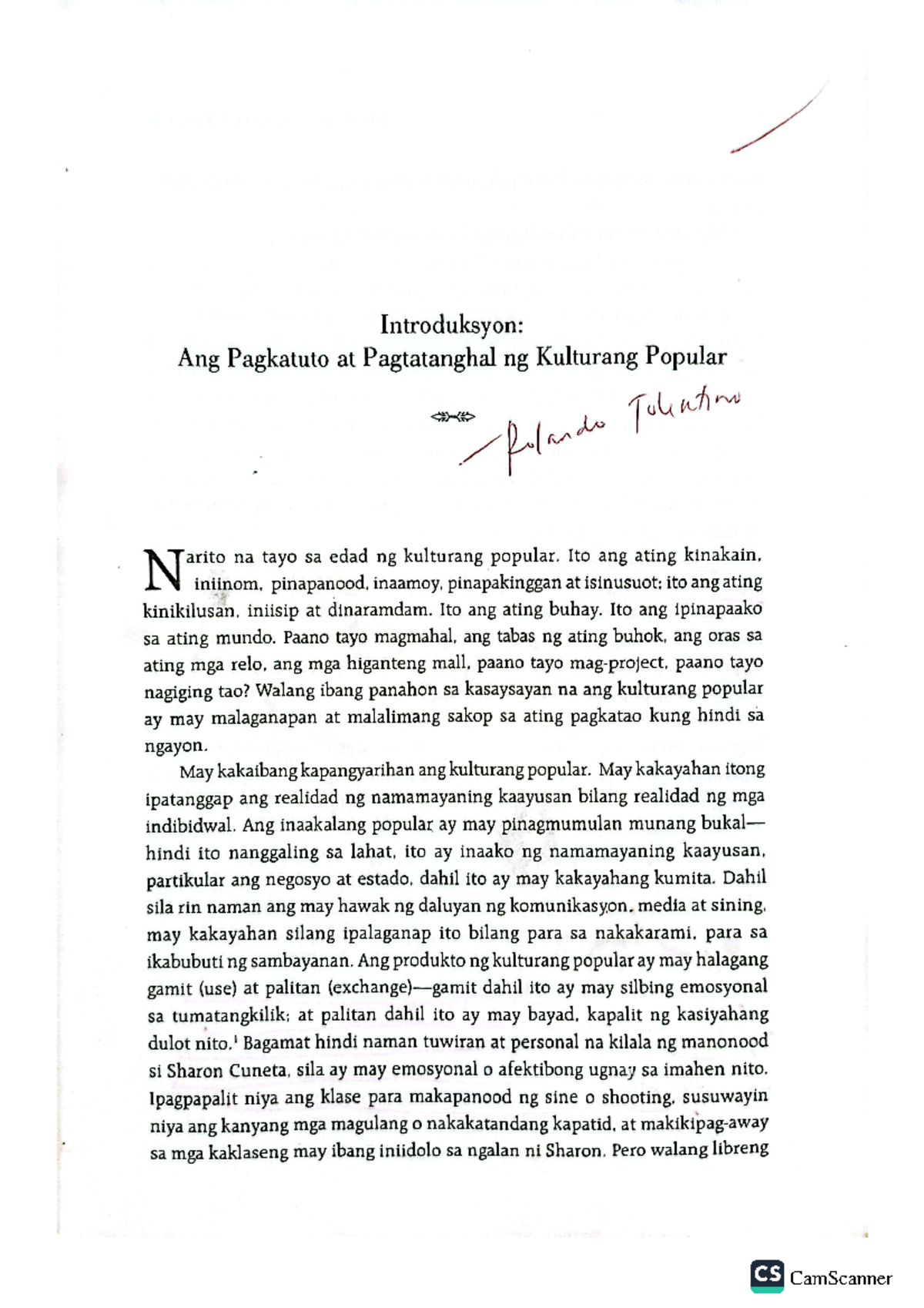 CS 4: Pagkatuto at Pagtatanghal ng Kulturang Popular sa Makabagong ...