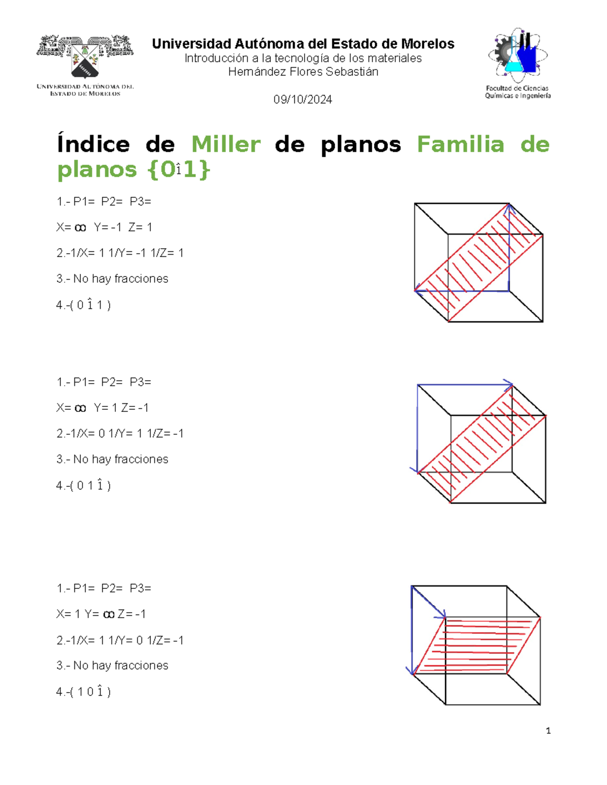Familia de Planos Miller - Hernandez Flores Sebastian - Universidad ...