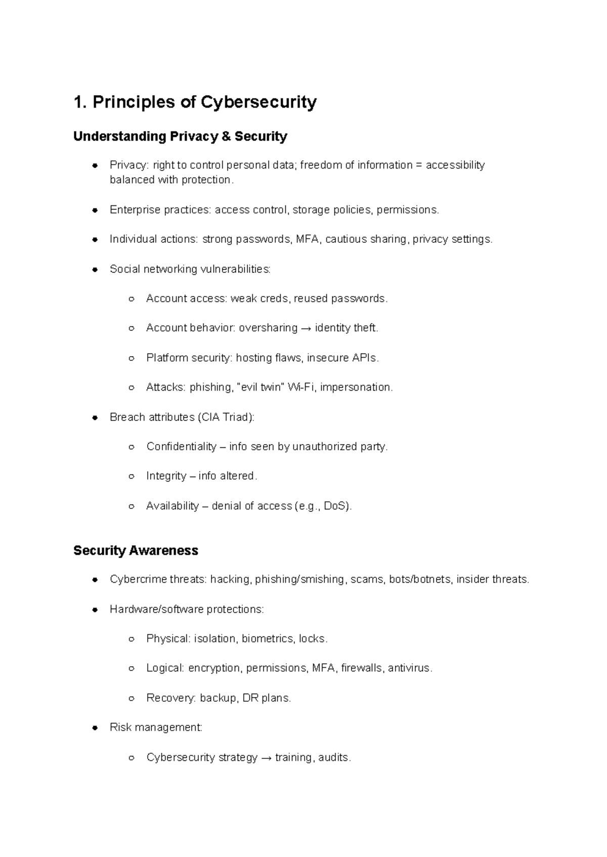 Cybersecurity & Interactive Media: Principles & Applications (Course ...