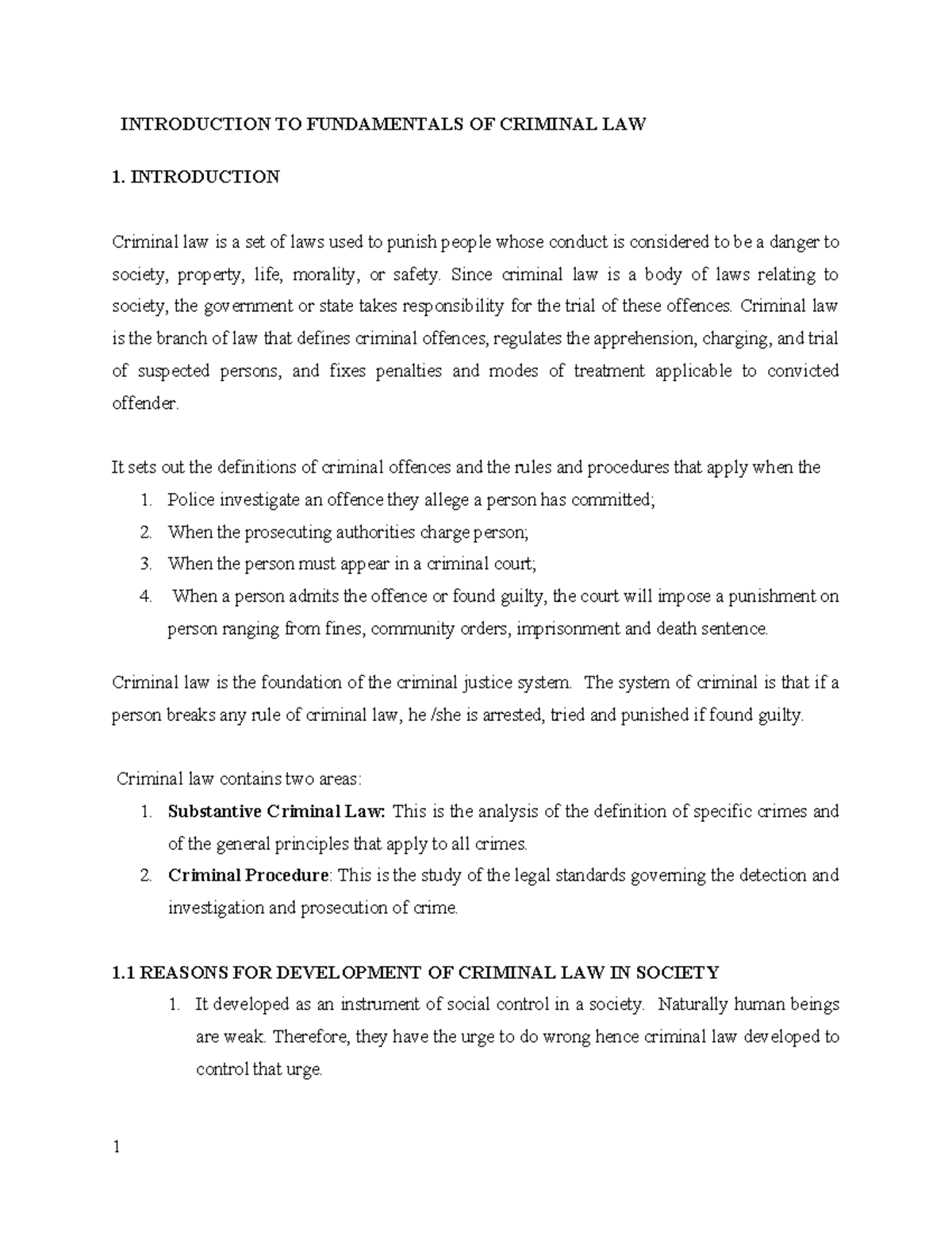 Criminal Law Concepts Explained: Intro to Fundamentals - 2025 - Studocu