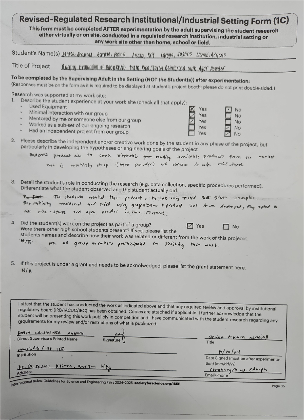 Rrri-101024-1 - Bhjhhhj - Research Setting Form (1C) This form must be ...