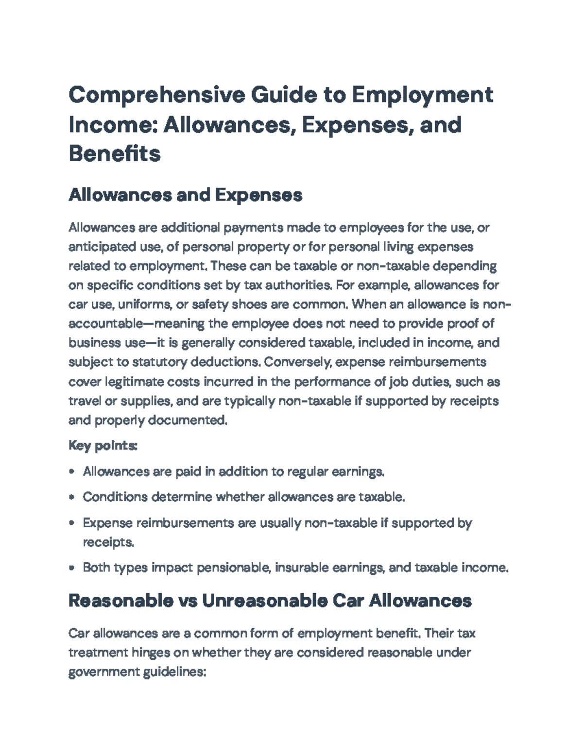 Chapter 3: Employment Income Allowances, Expenses & Benefits - Payroll ...