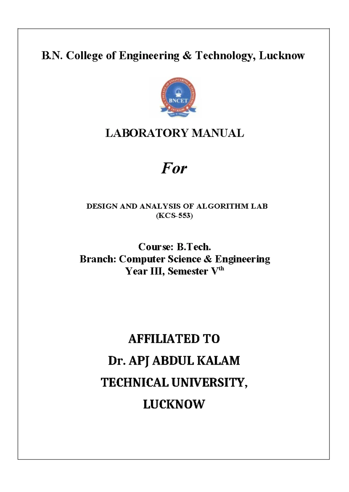 Control System Lab Manual BEC403 for IV Semester 2024-25 - Studocu