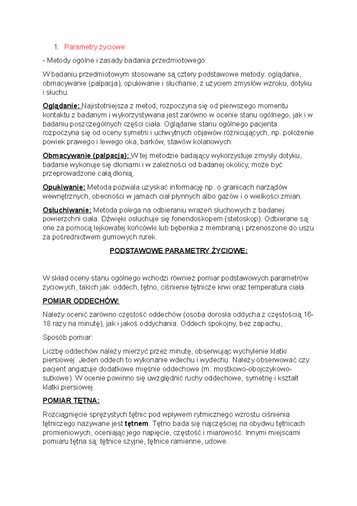 Badanie fizykalne na egzaminie z Badań fizykalnych - Zasady i Metody