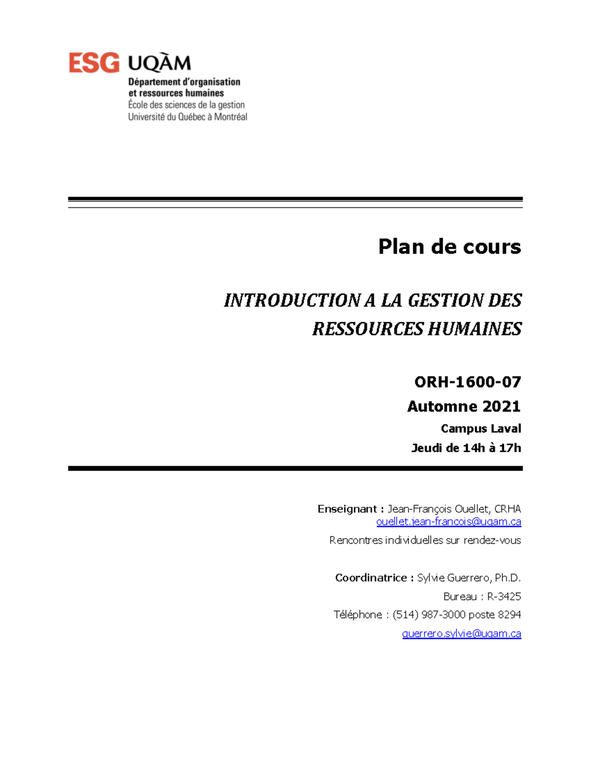 Chapitre 1 - Introduction à la Gestion des Ressources Humaines - Studocu