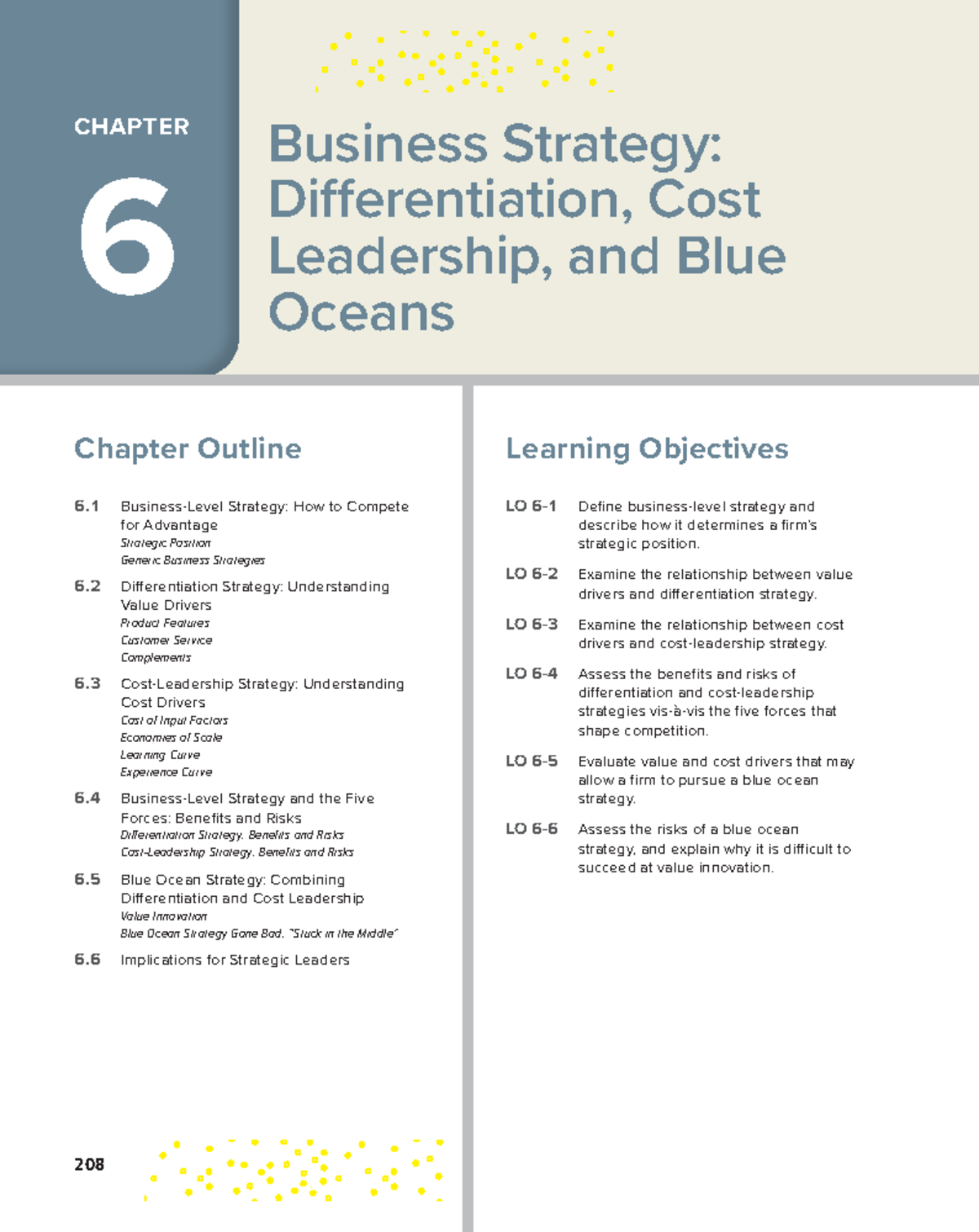 Chapter 6 - Lecture notes on strategic management - 208 6 CHAPTER ...