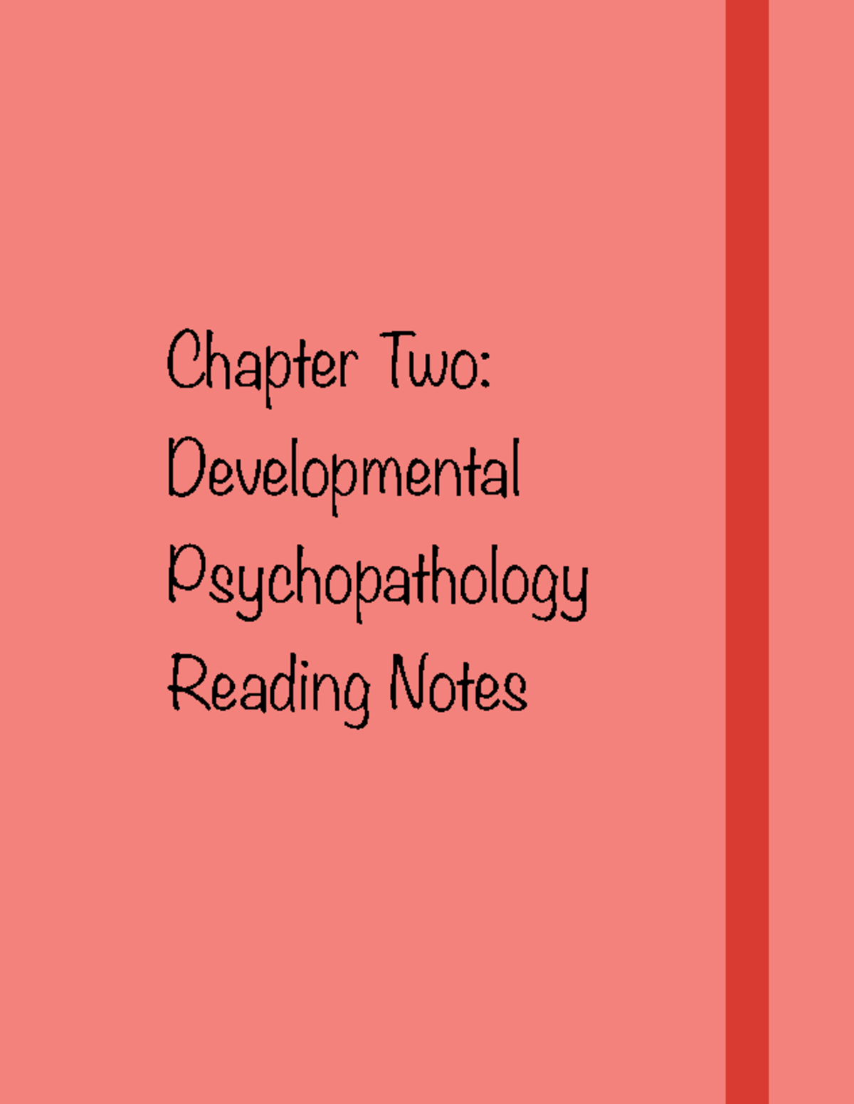 Chapter 2 Developmental Psychopathology Key Reading Notes - Studocu