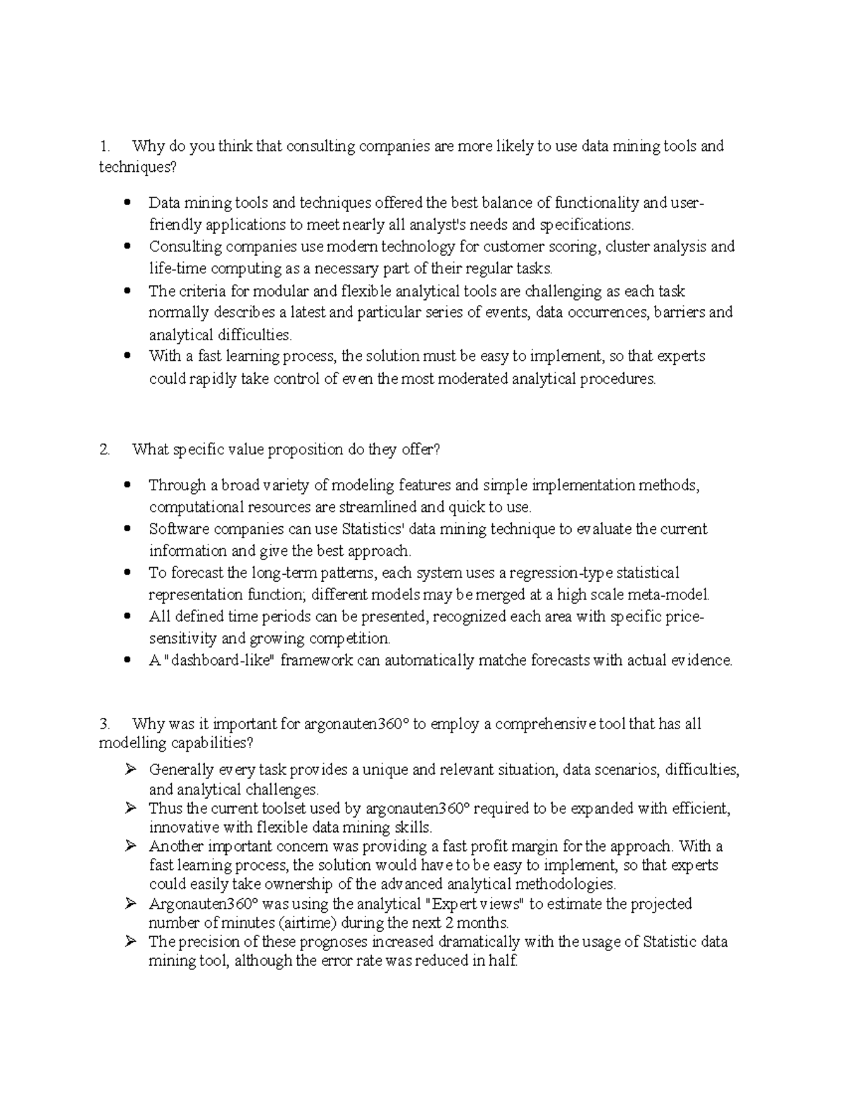 Case study final for big data - Why do you think that consulting ...