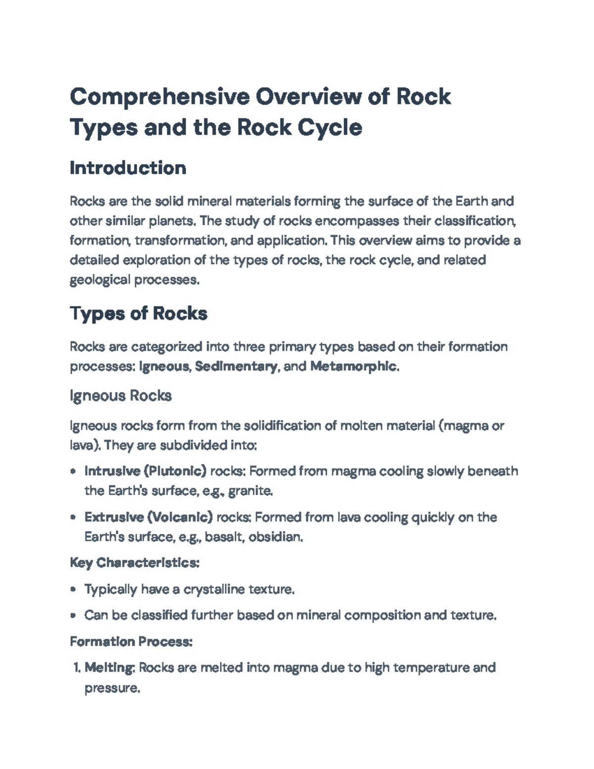 Types of Rocks and the Rock Cycle: A Comprehensive Guide ...