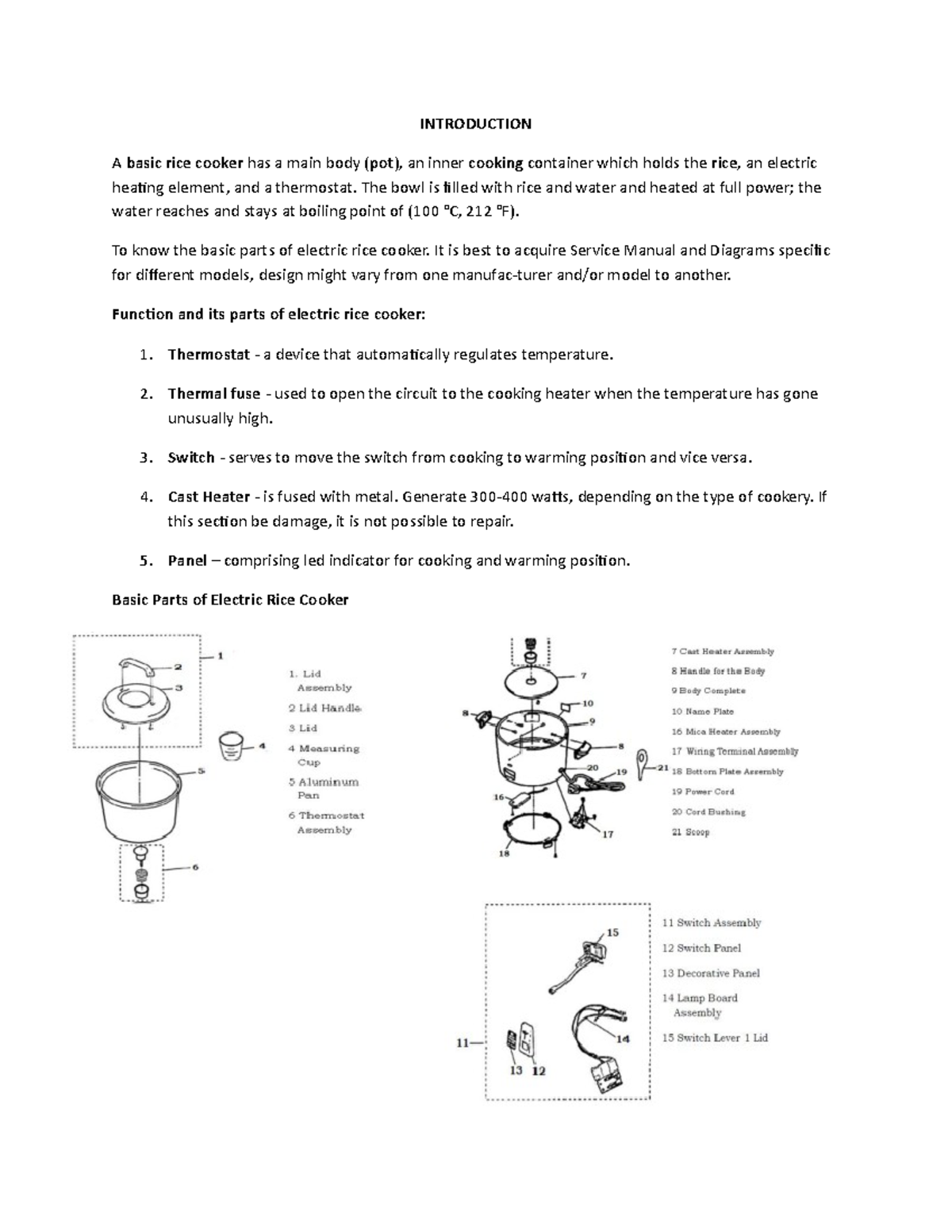 Parts Of Rice Cooker And Their Functions Ppt - Infoupdate.org
