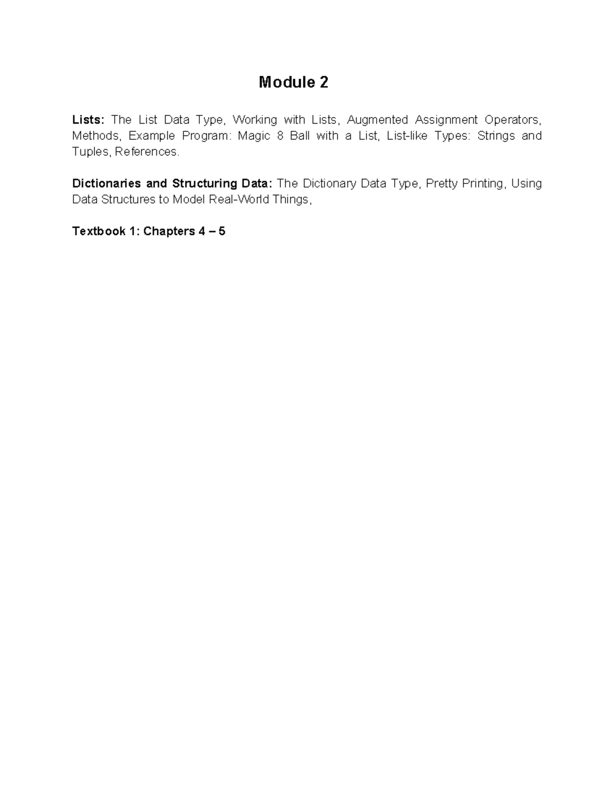Module 3 Notes: Python Programming - Strings, Files, and Methods - Studocu