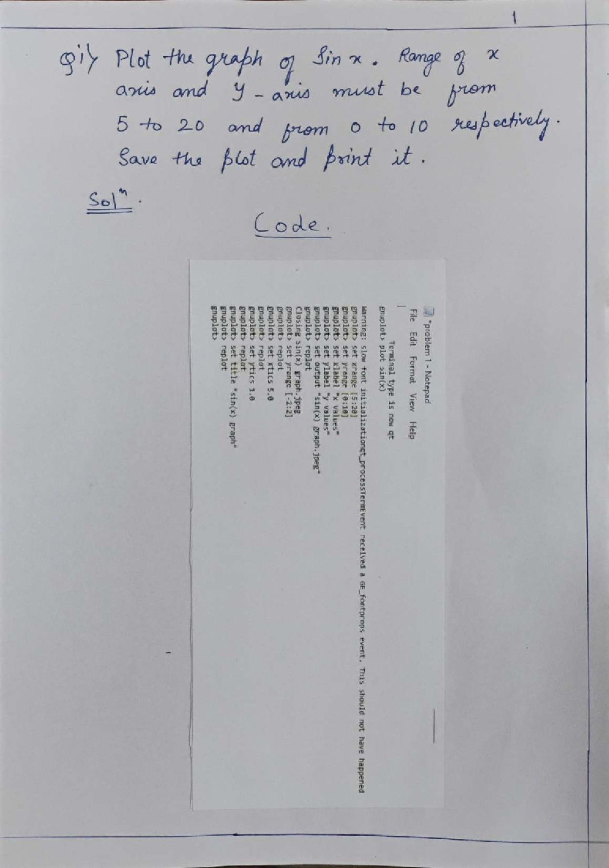 Gnuplot Tutorial for SEC 1 - Semester 1 Exam Notes - Studocu