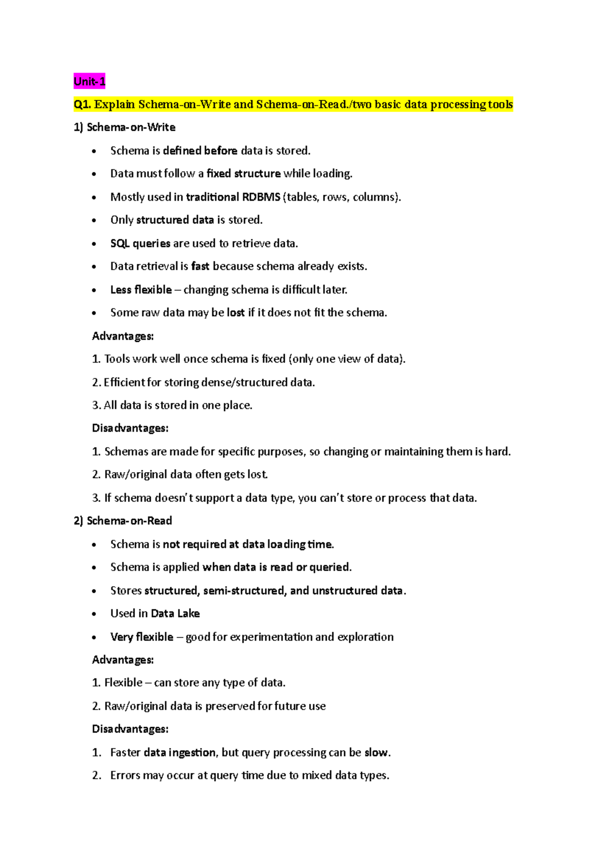 Final DS Exam - Lecture Notes on Data Processing Tools and Techniques ...
