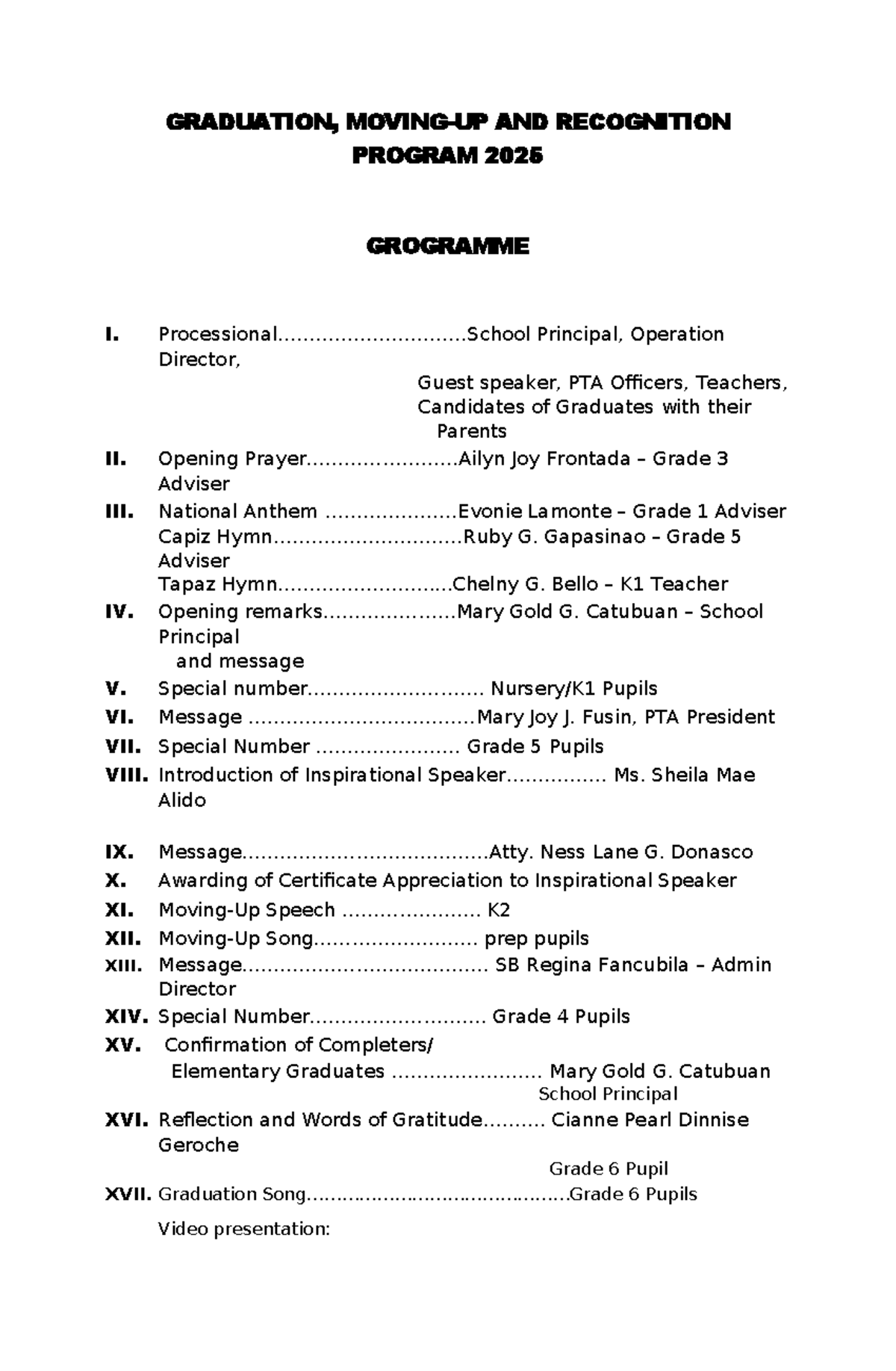 Kings Graduation Program 2025: Ceremony Details and Highlights - Studocu