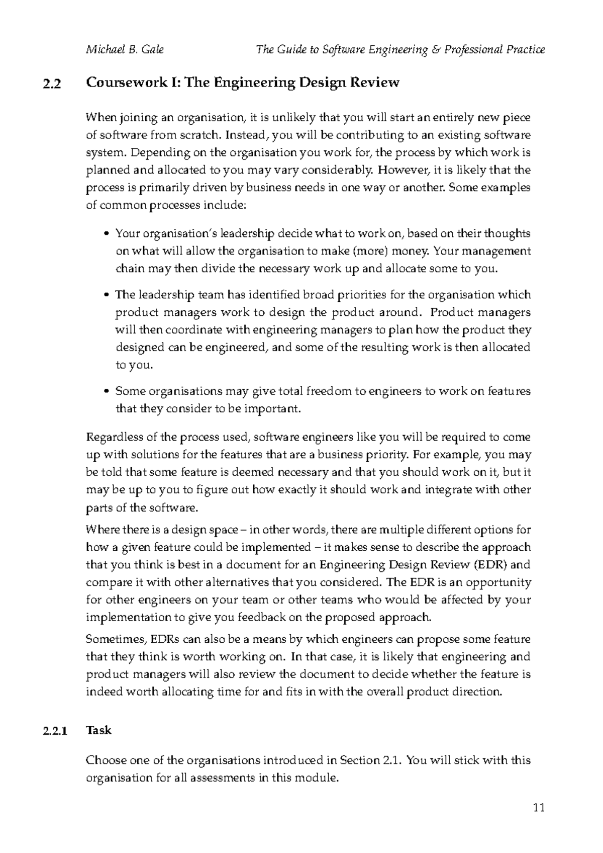 EDR - Coursework I: Engineering Design Review for Software Projects ...