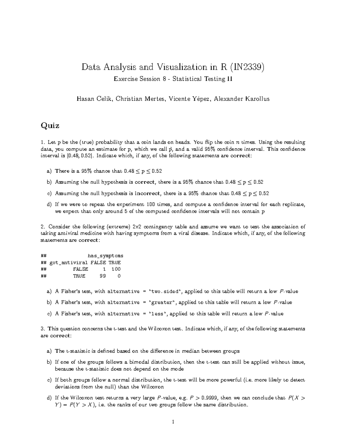 Data analysis and visualization in R (IN2339) exercise session 8 notes ...