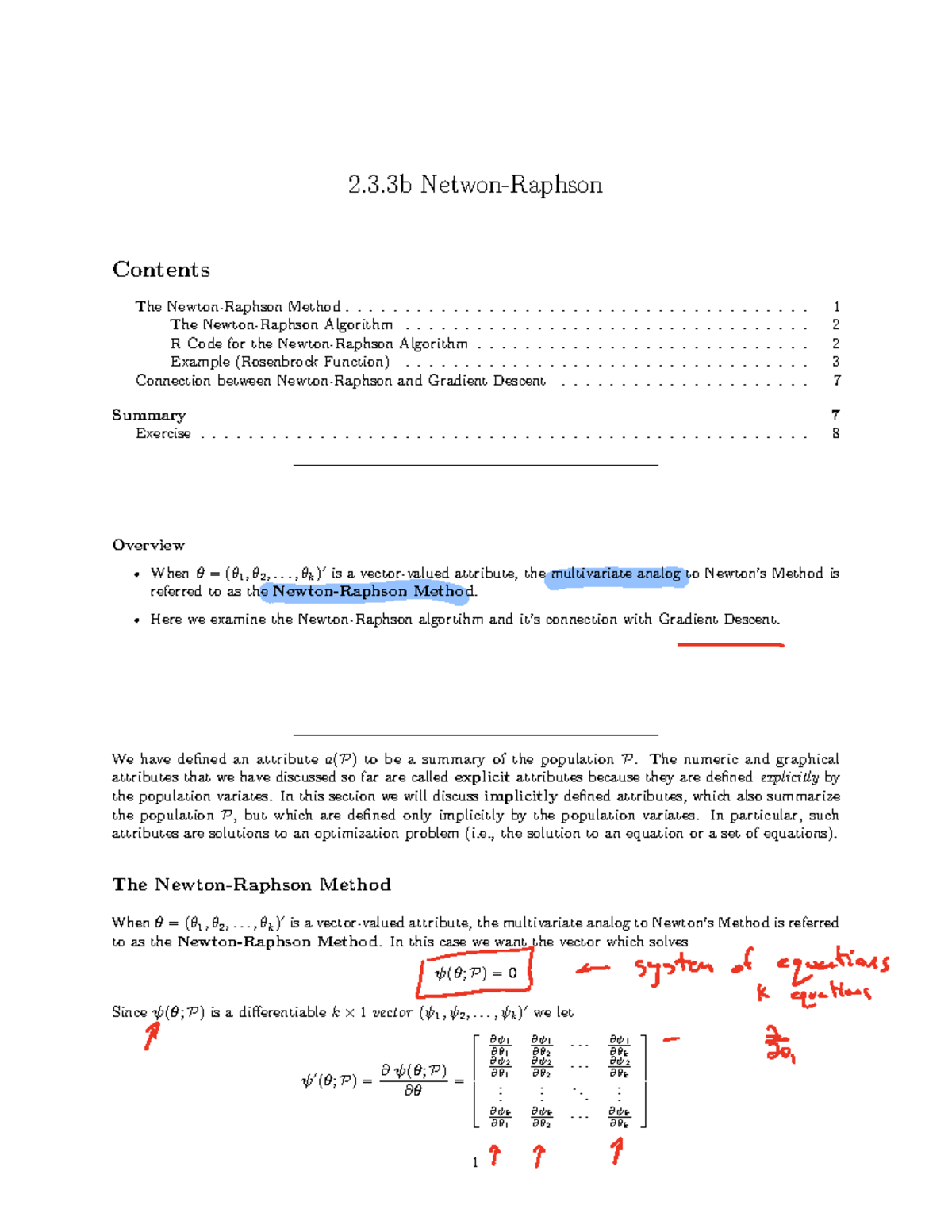 2.3.3b - Chapter 2: Algorithm and Gradient Descent in R - Studocu