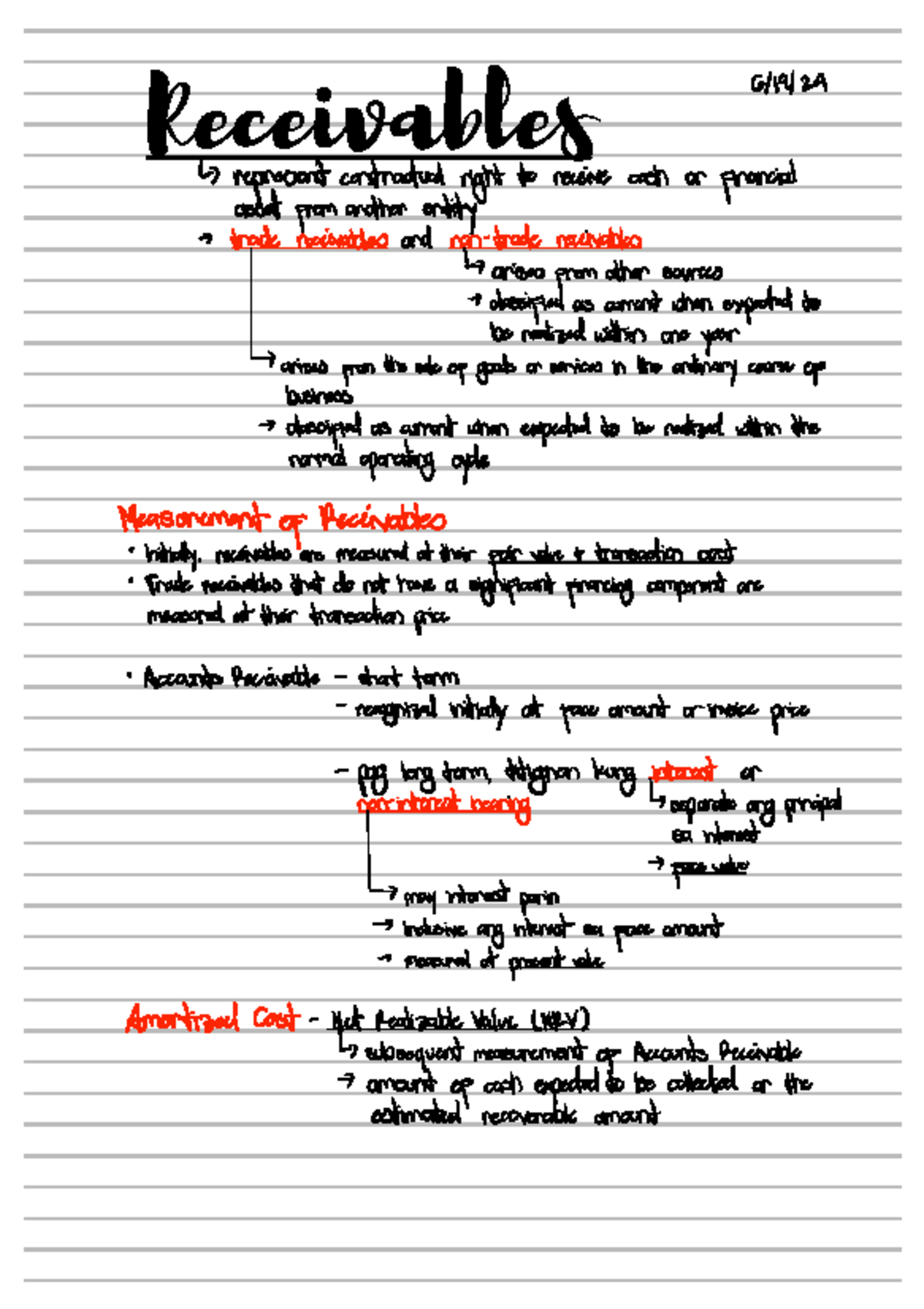Introduction to Accounts Receivables: Measurement & Classification ...