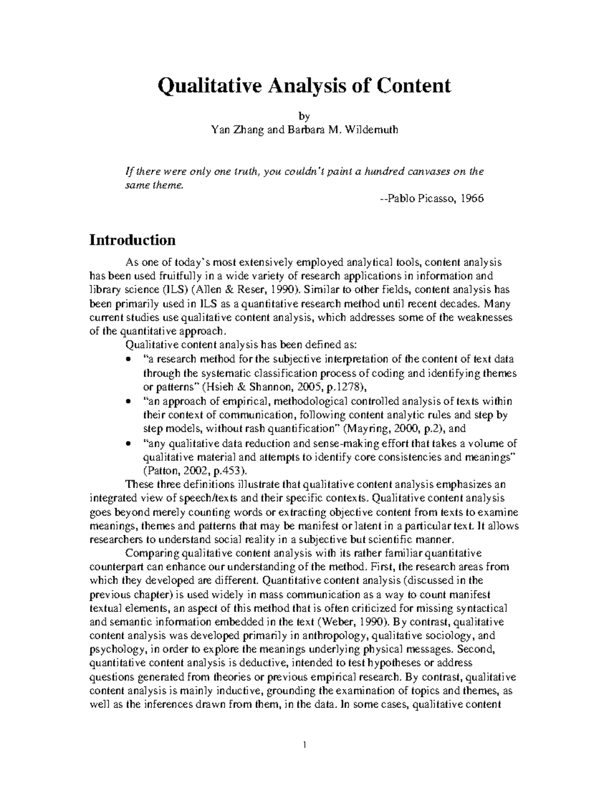 Qualitative Content Analysis Methods in ILS Research: Insights ...