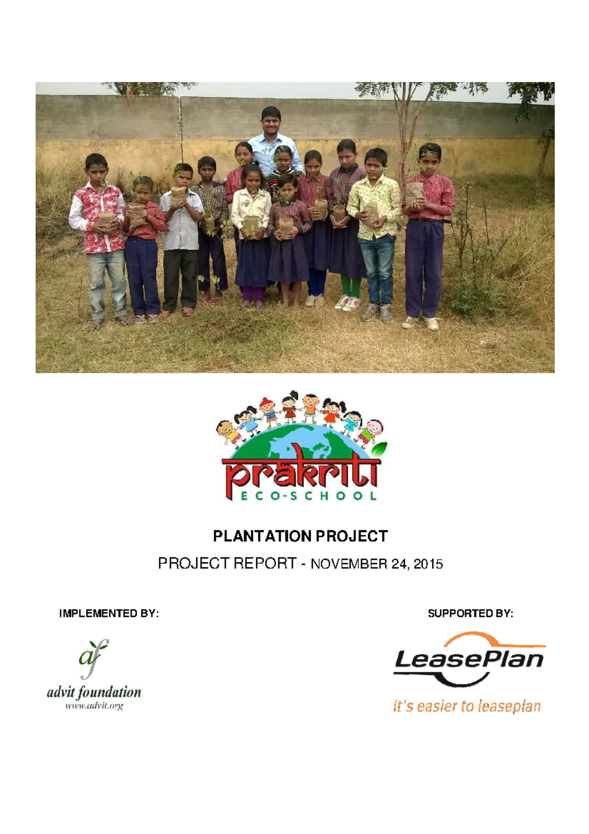 Plantation Project Report 2015: Advit & LeasePlan Collaboration - Studocu