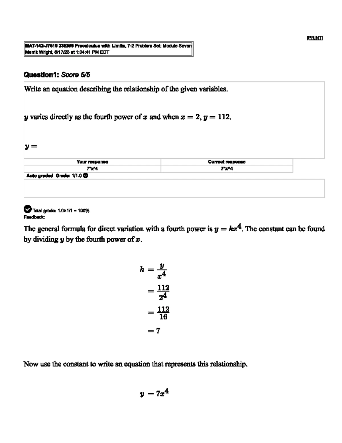 MAT 225 - 1-4 Problem set one - module one - MAT225 - Studocu