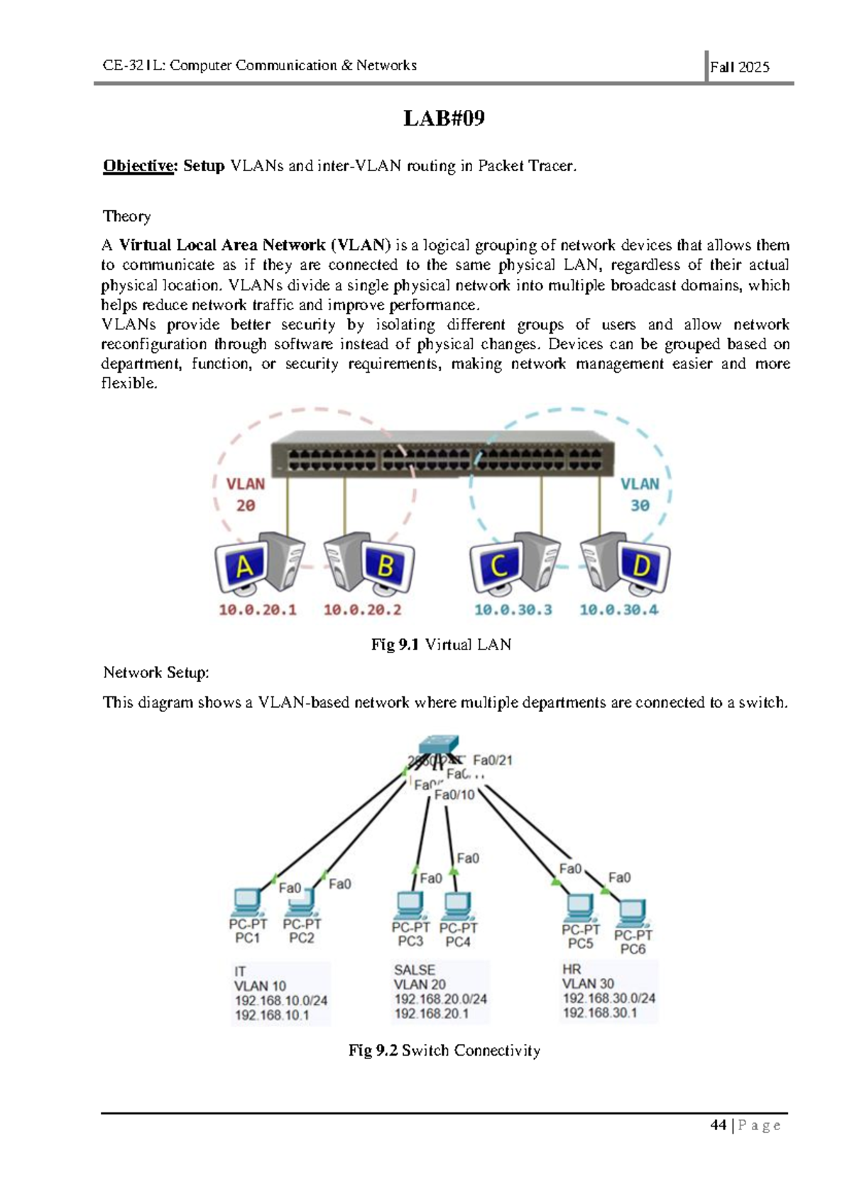 Lab 09: VLANs and Routing Configuration in Packet Tracer - CN 2025 ...