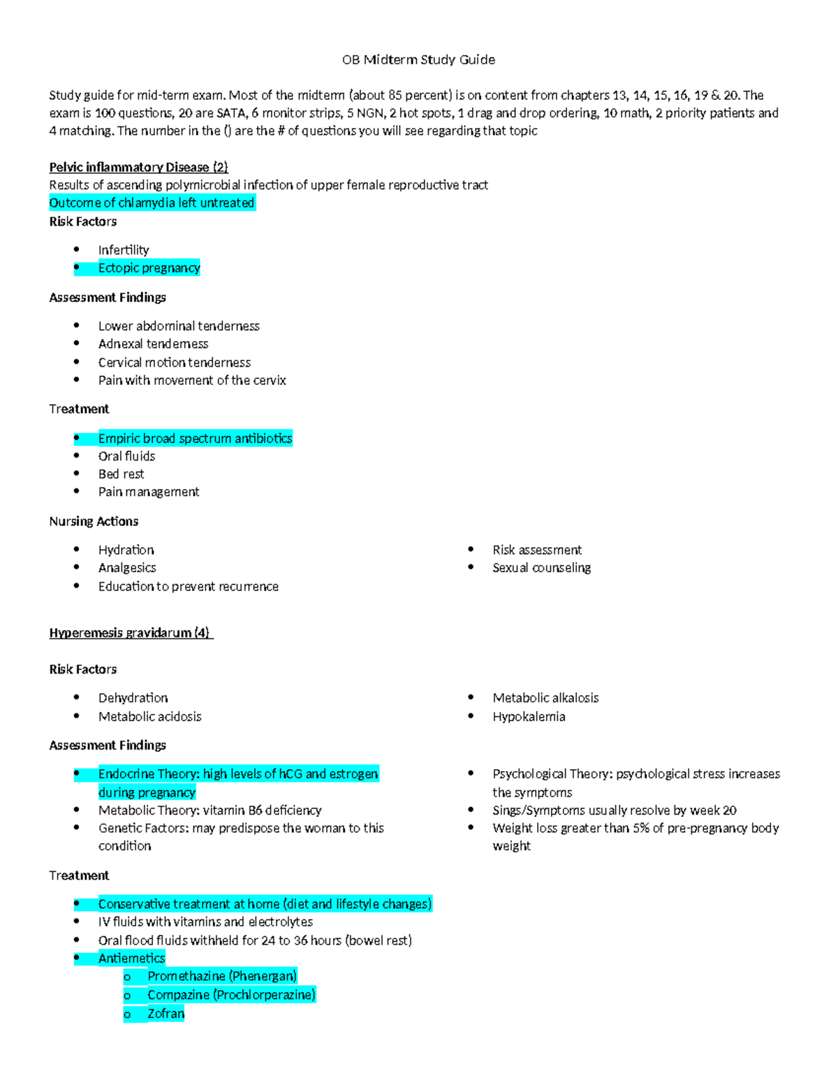 OB Midterm Study Guide 2024 - Essential Topics and Key Concepts - Studocu