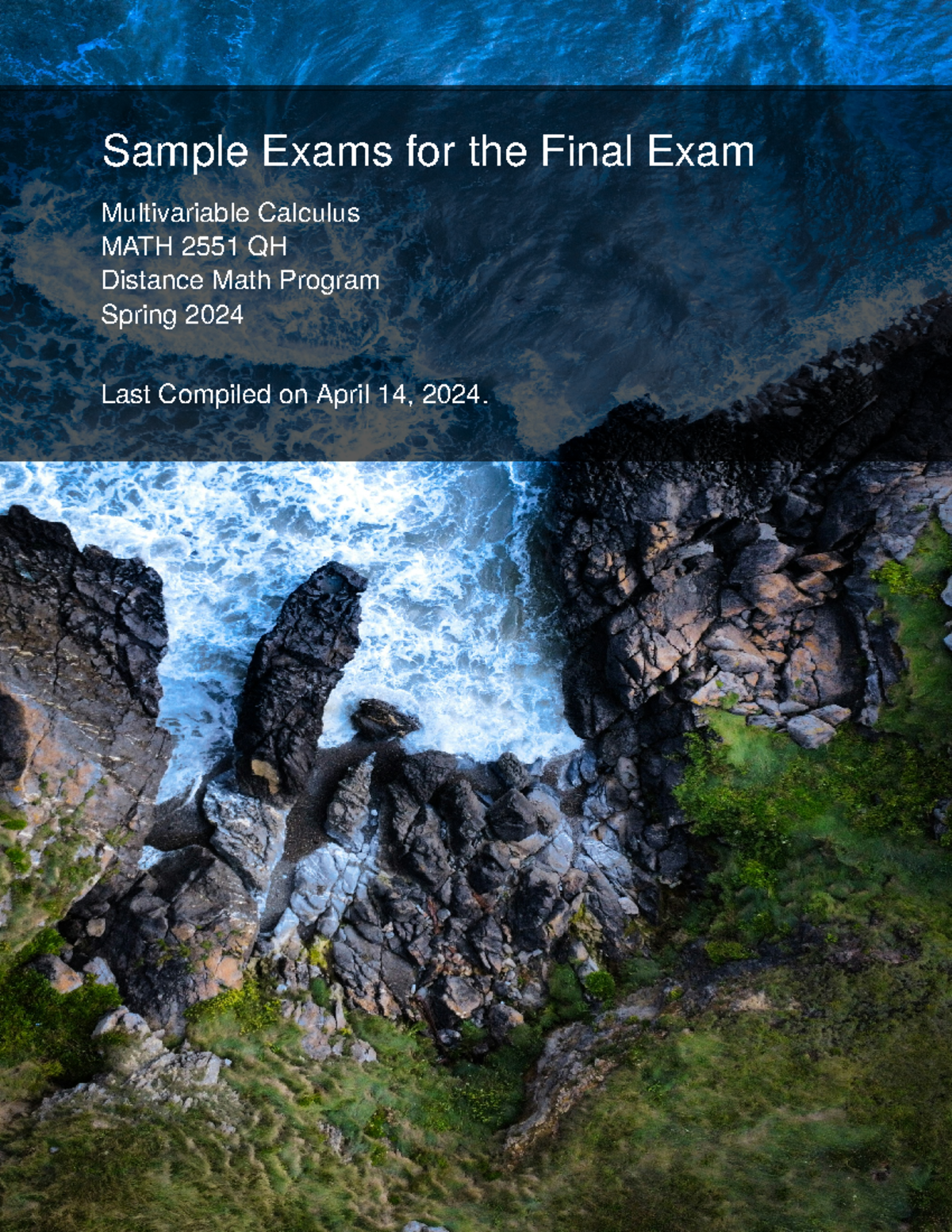 MATH 2551 Final Exam Sample Questions for Spring 2024 - Studocu