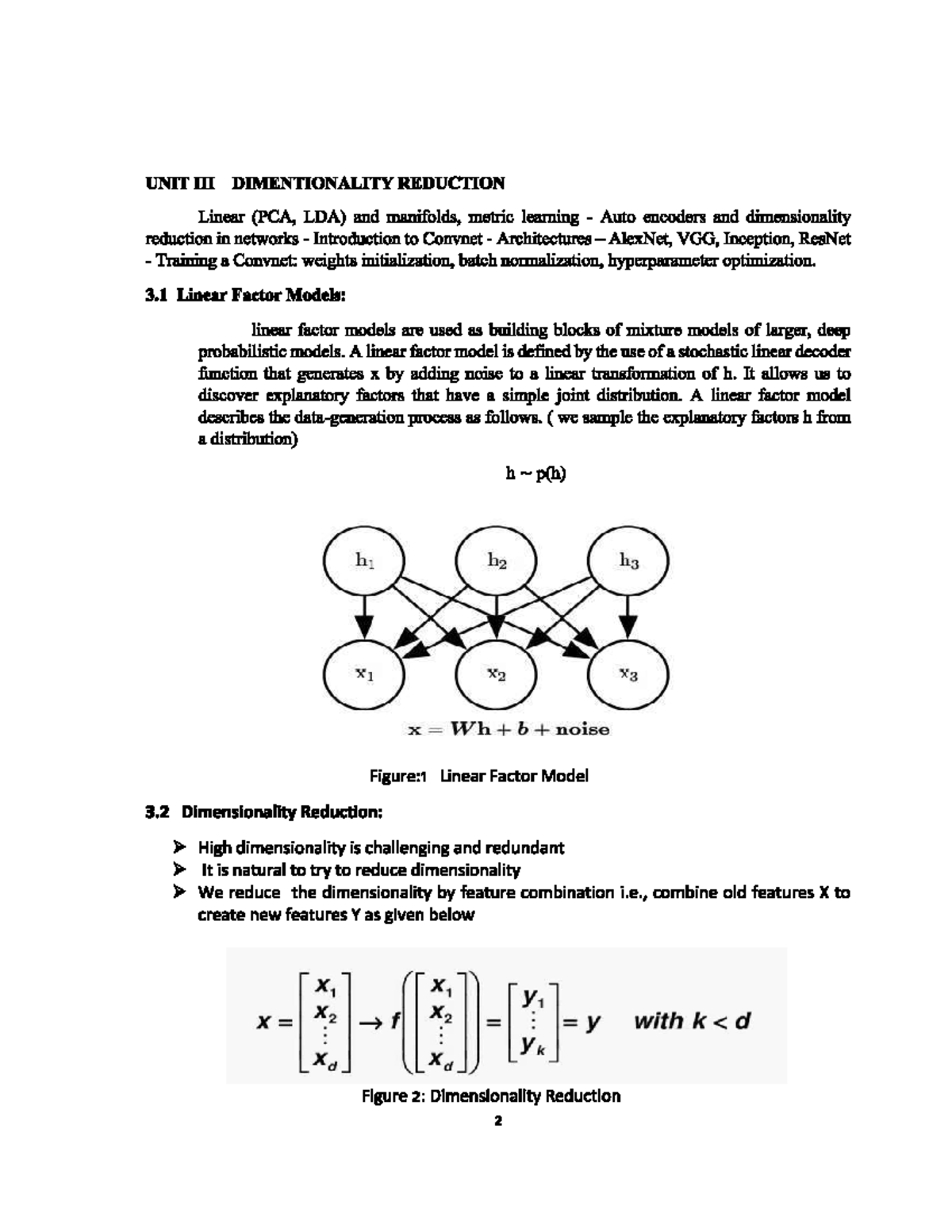 Deep Learning Unit 3: Dimensionality Reduction & ConvNet Architectures ...