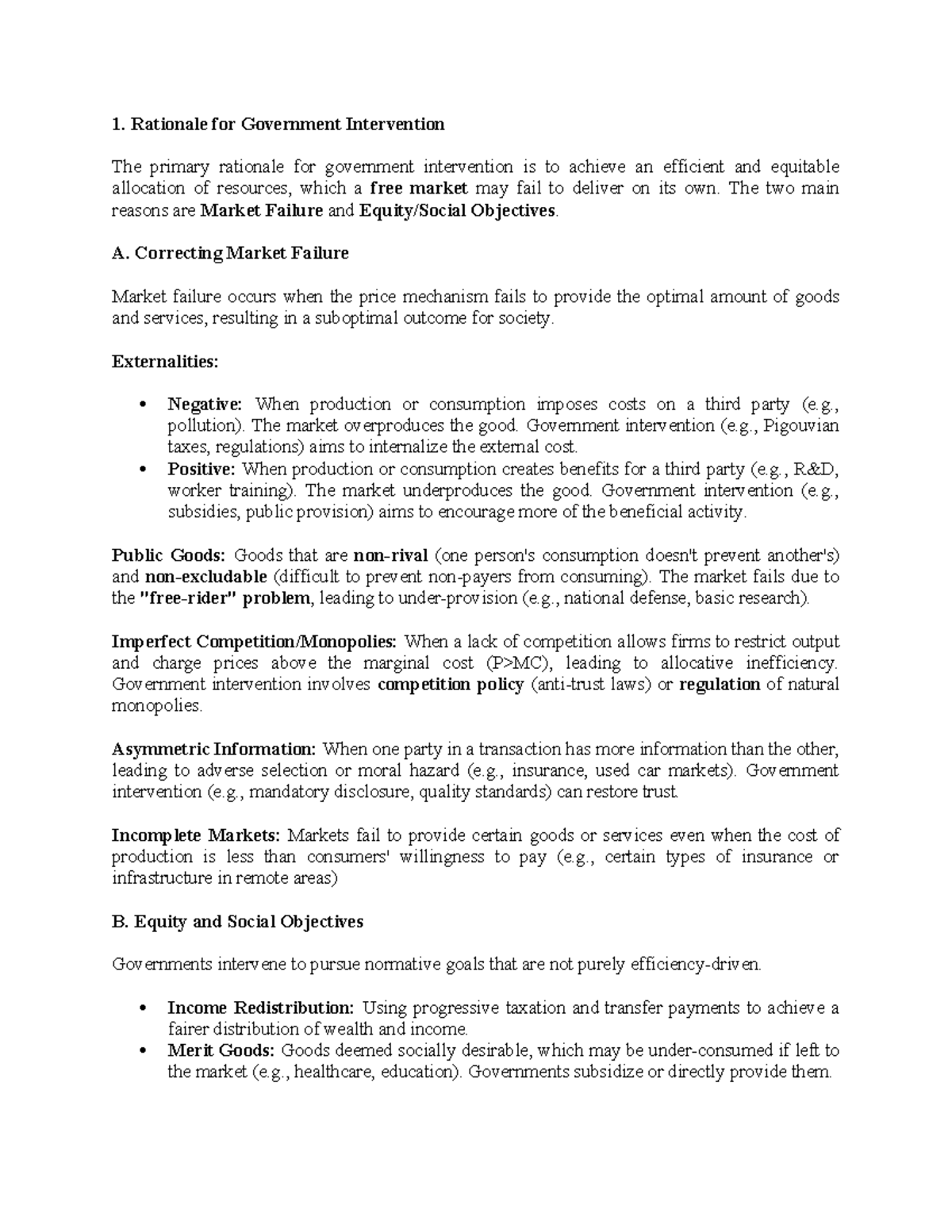 Govt Intervention & Industrial Location: Market Failures & Policies ...