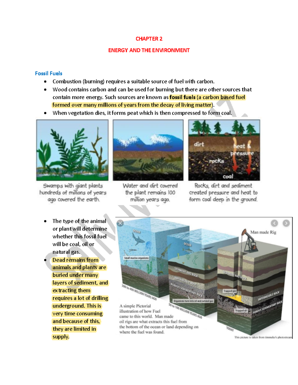 Energy and the environment - CHAPTER 2 ENERGY AND THE ENVIRONMENT ...