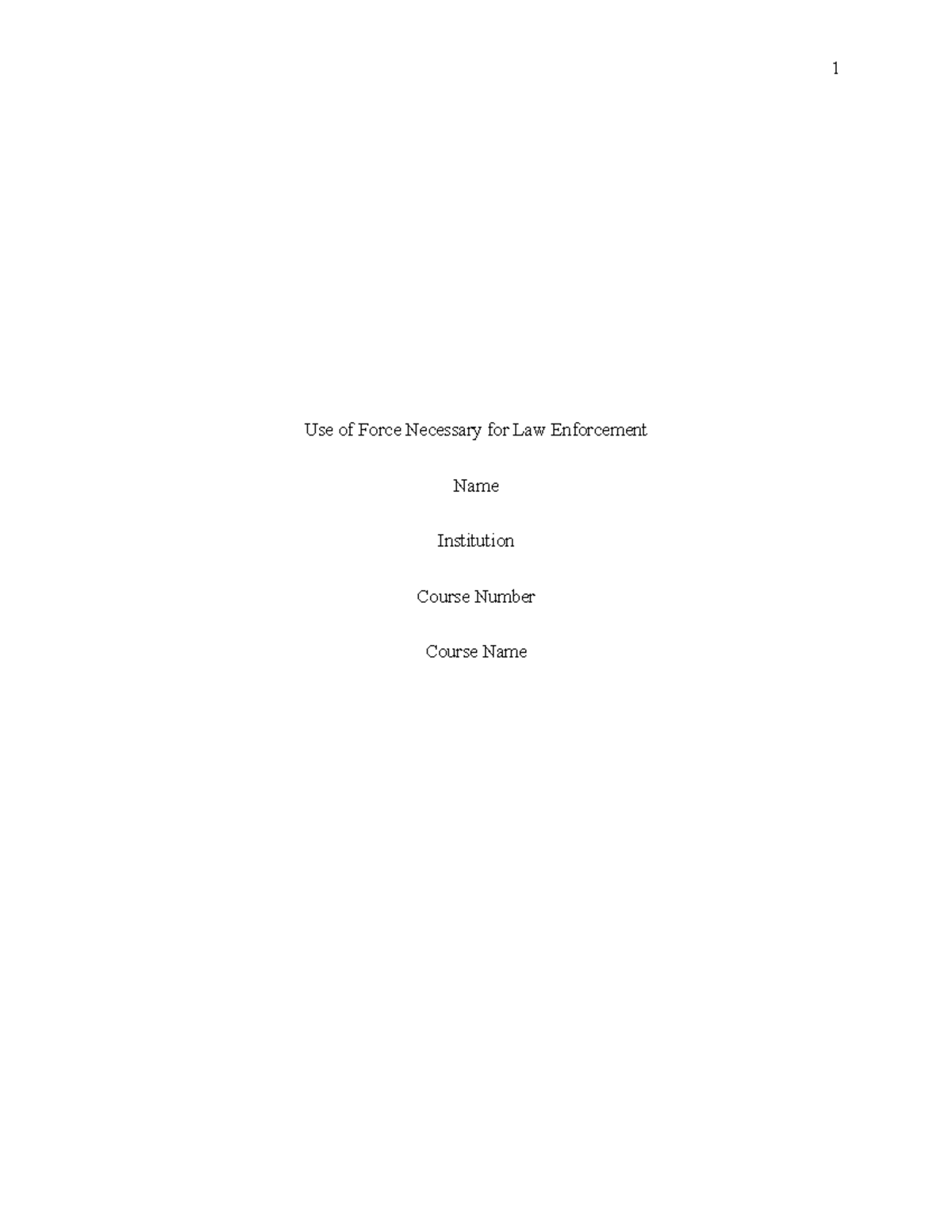 USE OF Force IN LAW ENFORCEMENT: Principles and Considerations - Studocu