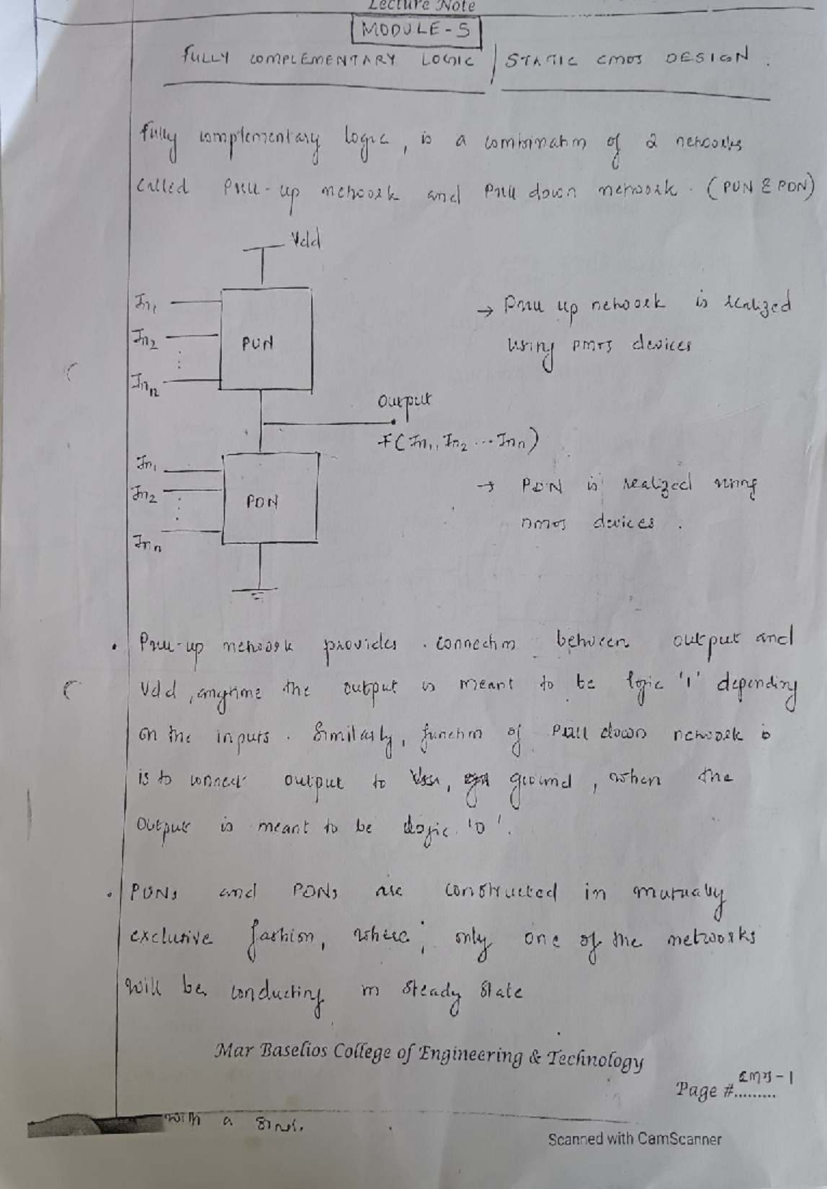 LCCLUIR Lecture Note: Pass Transistor Transmission Gate - Studocu